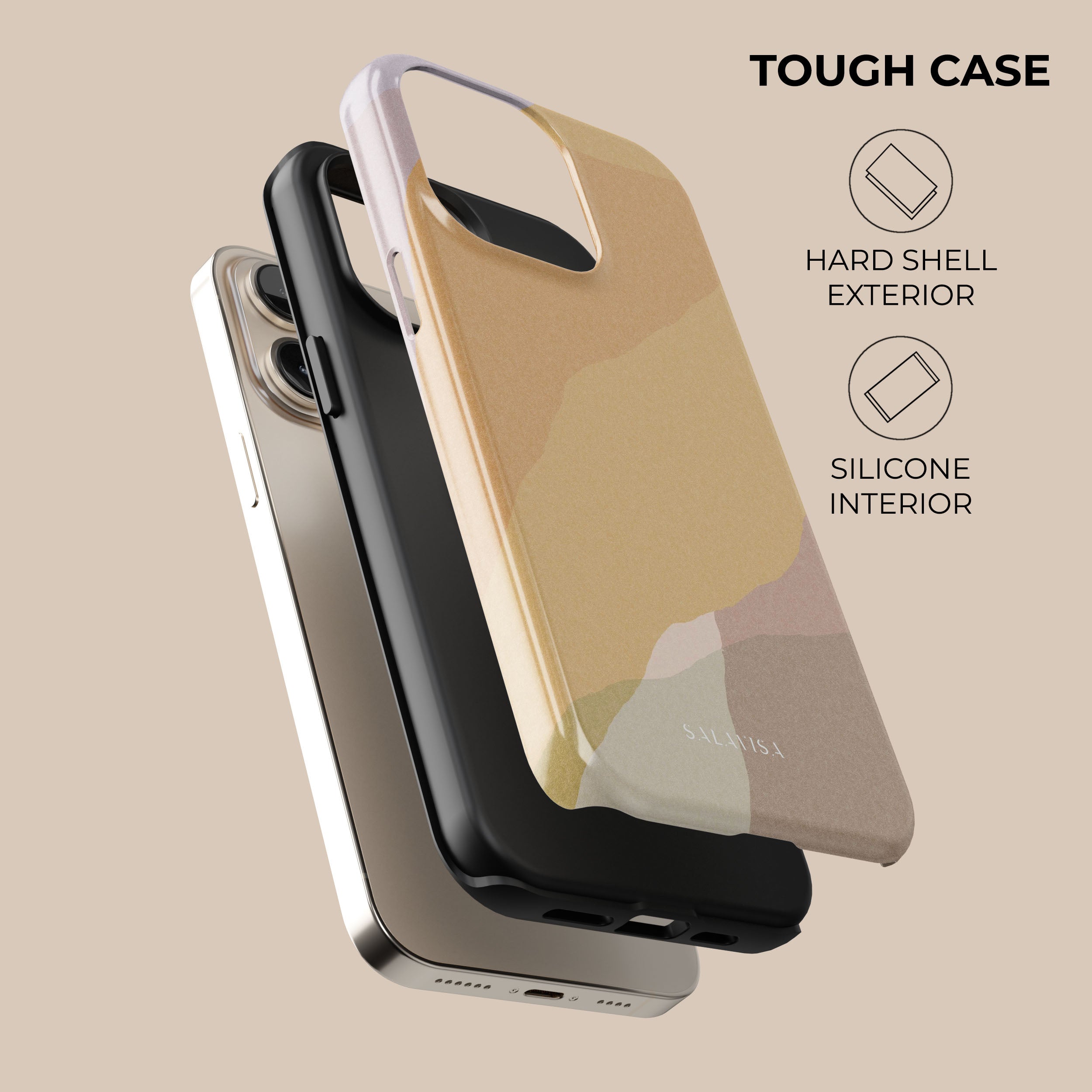 Stylish Orange Layers Phone Case - Durable & Protective Cover for iPhone & Android - Perfect for Everyday Use, Travel & Outdoor Activities