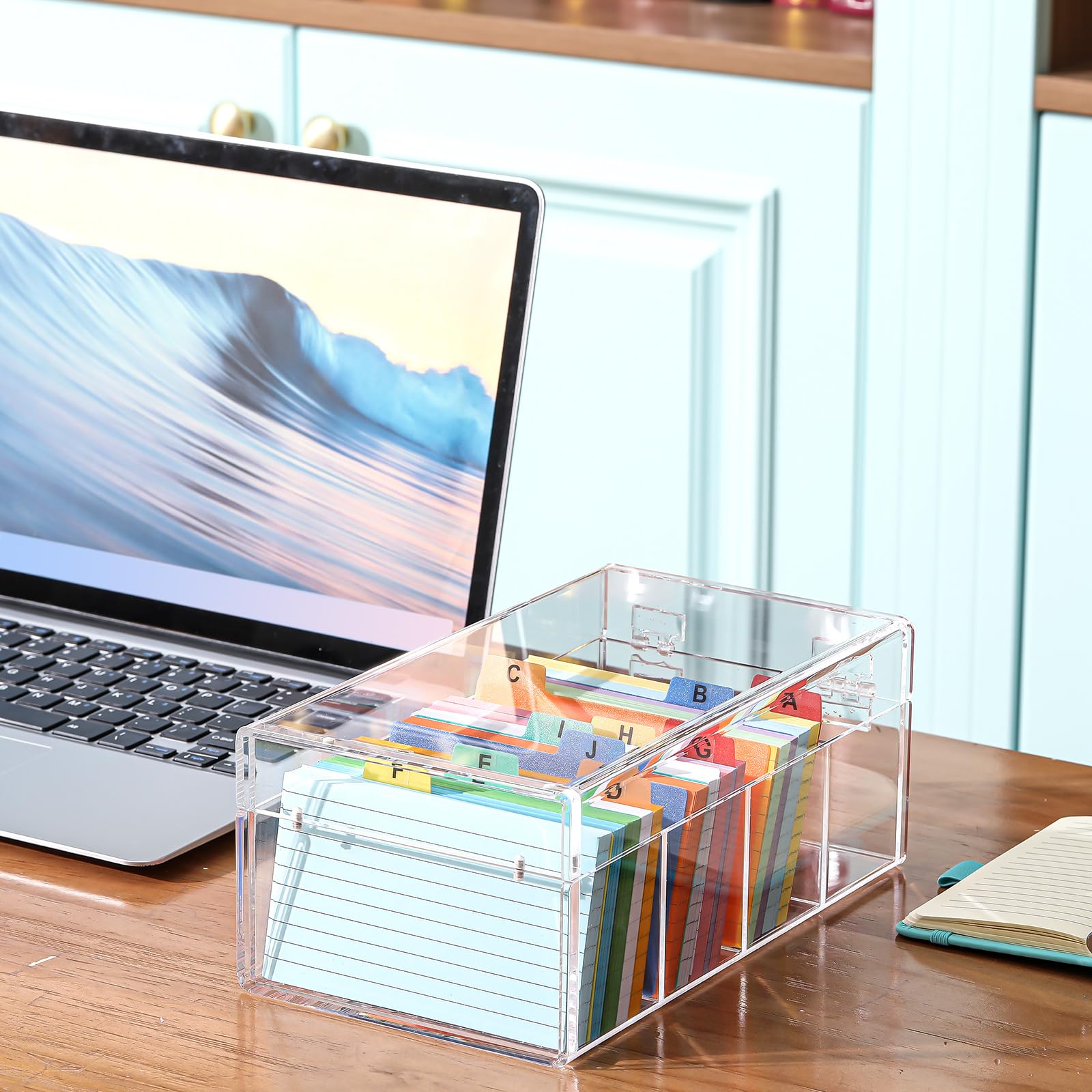 Clear Acrylic Index Card Holder - 3