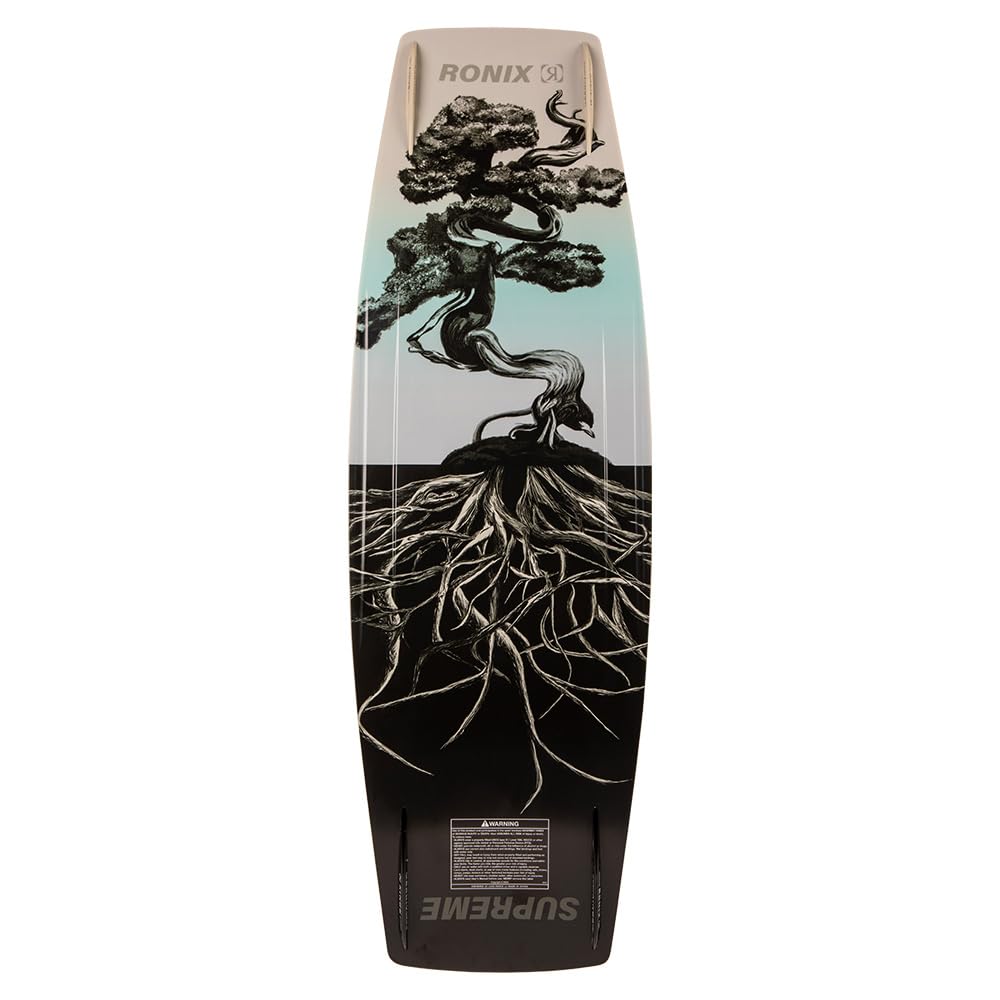 Ronix Wakeboard Supreme for Men - Air Core 3 Technology - Glossy Black & Matte Haze Design - Perfect for Water Sports, Wakeboarding, and Lake Adventures
