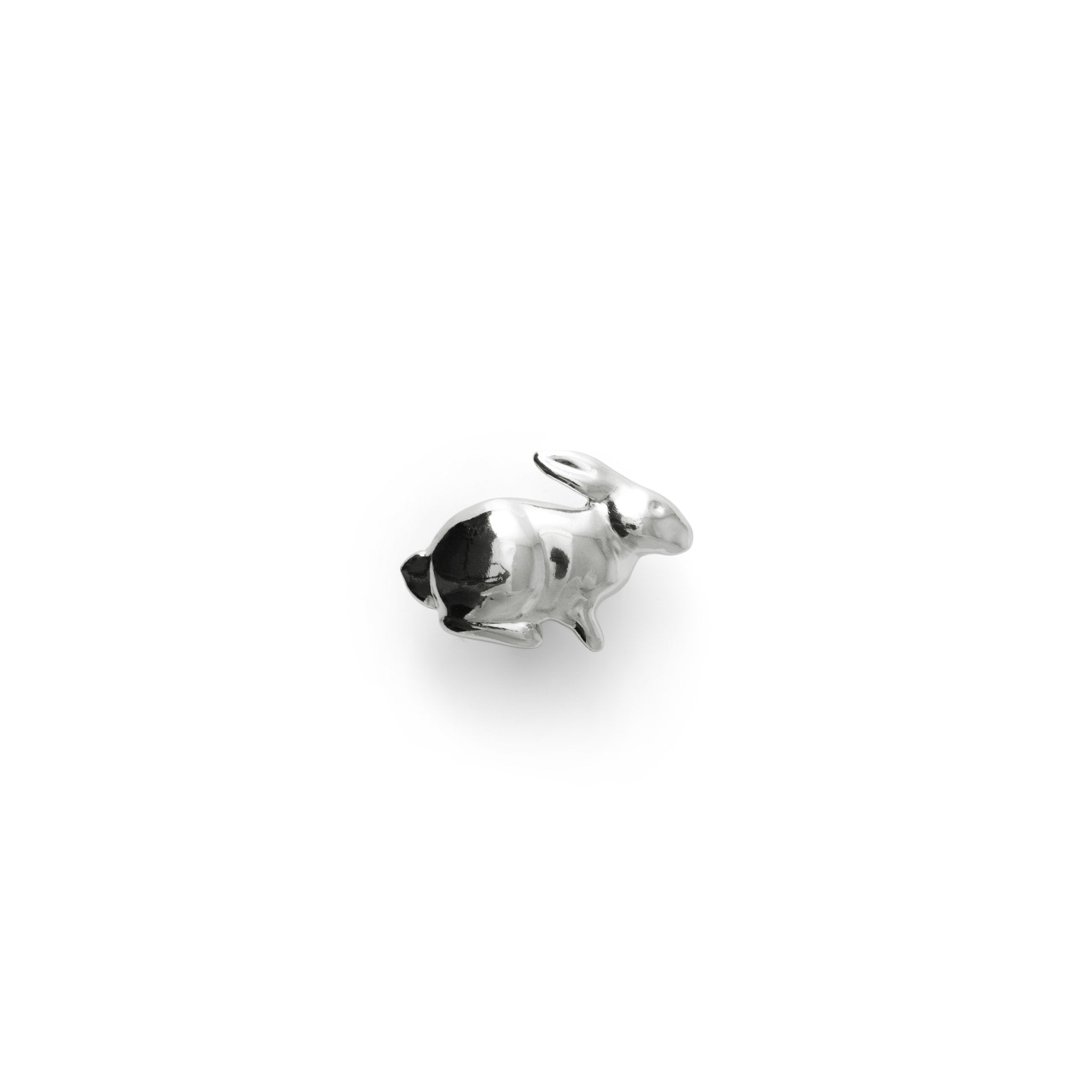 Silver Tone Bunny Knob - Vintage Cabinet Drawer Pulls, Cute Bunny Shaped Knobs for Dresser, Wardrobe & Furniture - Perfect for Kids Room, Nursery & DIY Home Decor