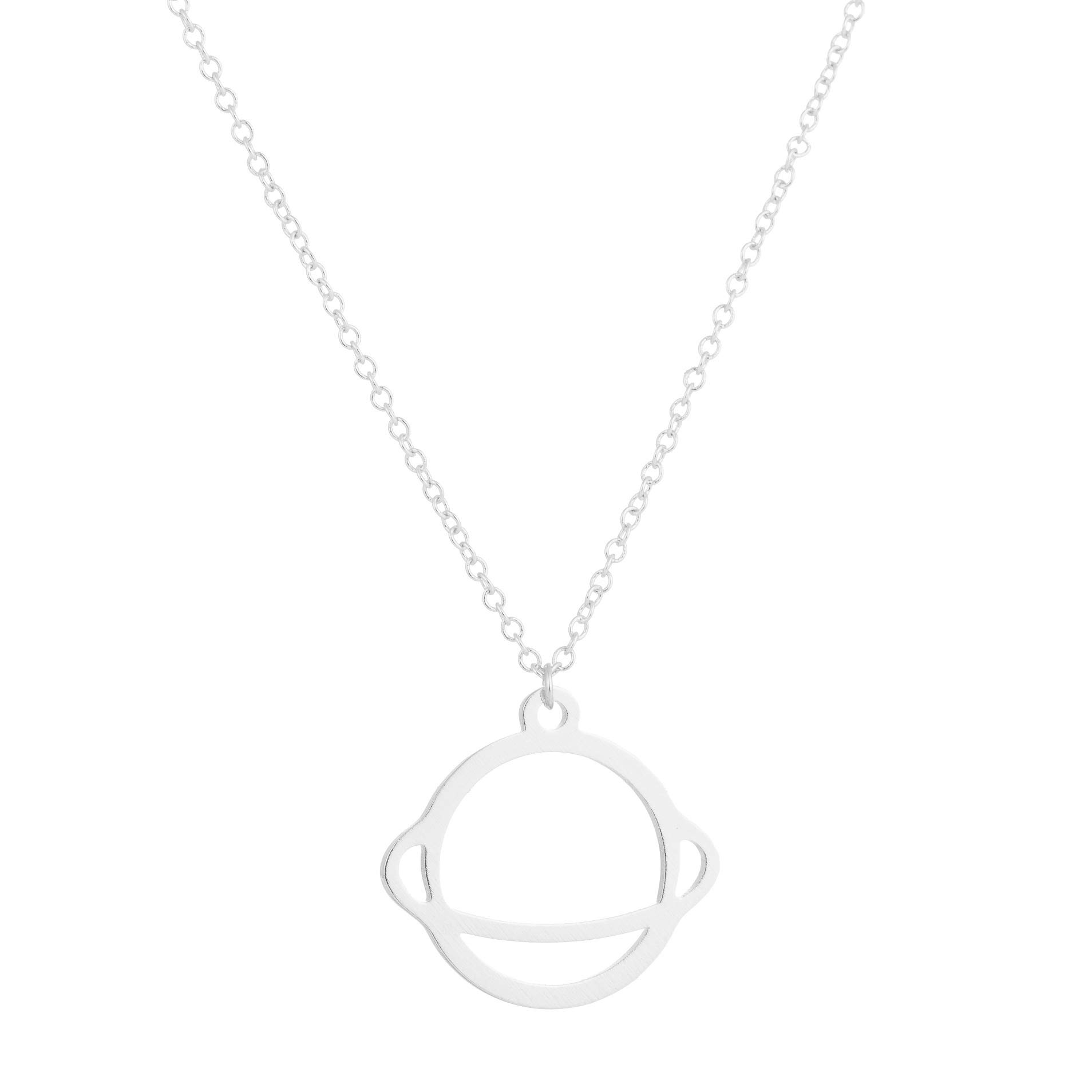 WLLAY Minimalist Saturn Planet Charm Pendant Necklace - Solar System Jewelry for Women - Perfect for Space Lovers, Astronomy Gifts & Everyday Wear
