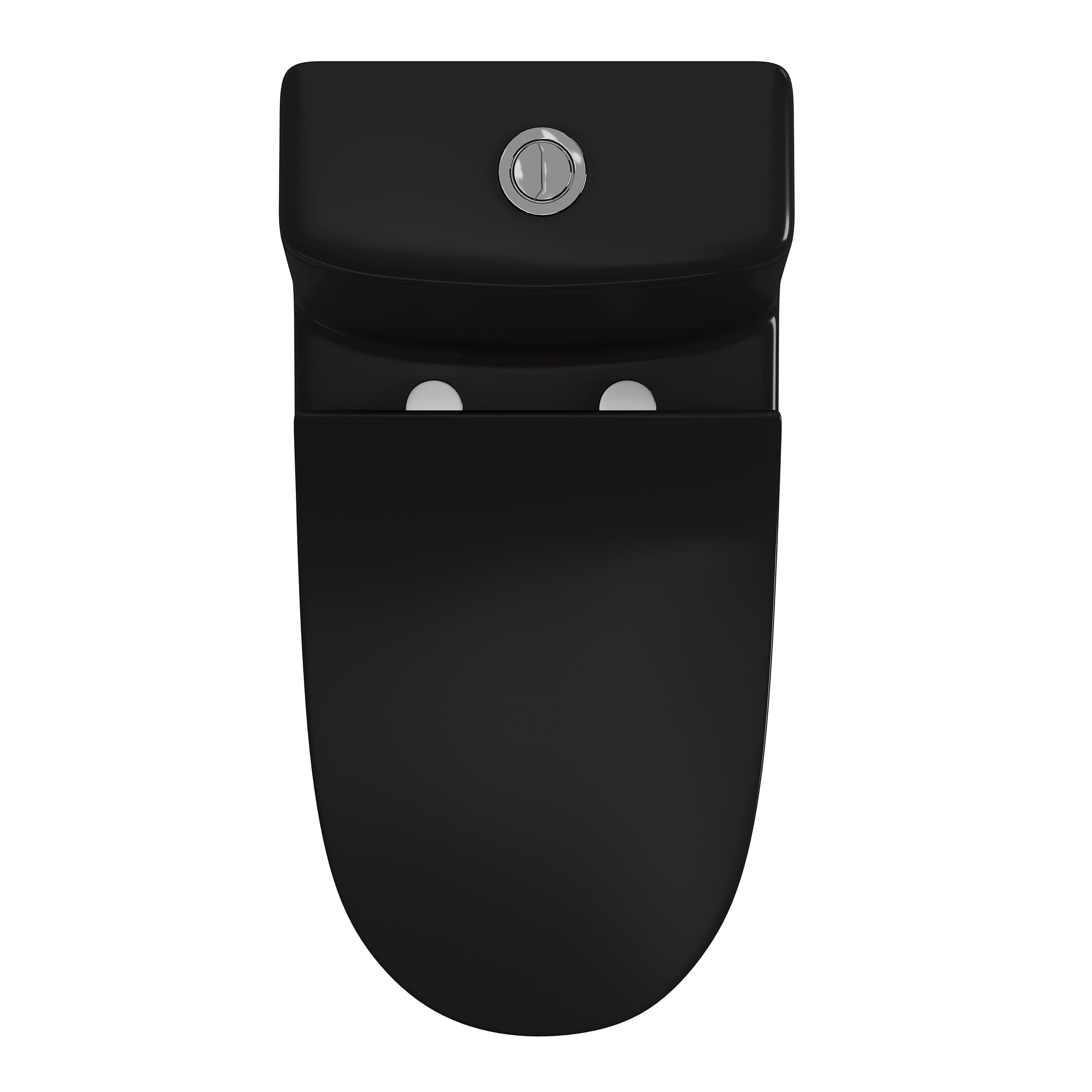 High-Efficiency Ivy One Piece Toilet with Dual Vortex Flush - 1.1/1.6 GPF Water Saving, Glossy Black - Perfect for Modern Bathrooms & Eco-Friendly Homes