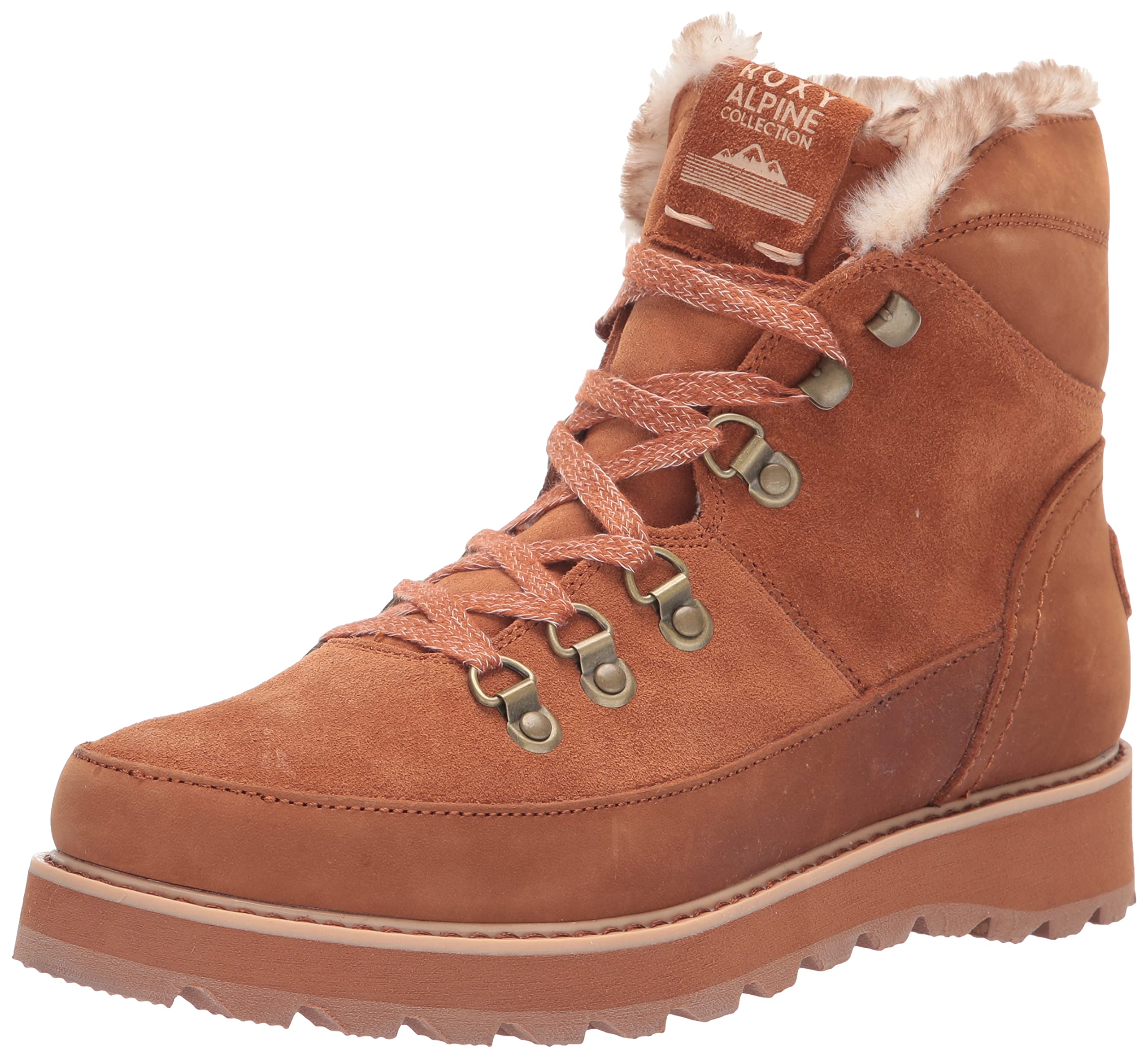 Roxy Women's Sadie Lace-up Boots - Waterproof Winter Snow Boots for Hiking, Walking & Outdoor Activities | Comfortable Ankle Booties for Casual Wear & Fashion