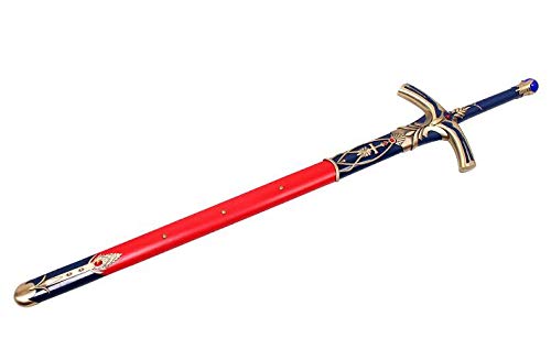 Fate Stay Night & Fate Grand Order Saber Anime Cosplay Sword - Excalibur Replica with Blue Scabbard | Perfect for Cosplay, Collectors, and Display