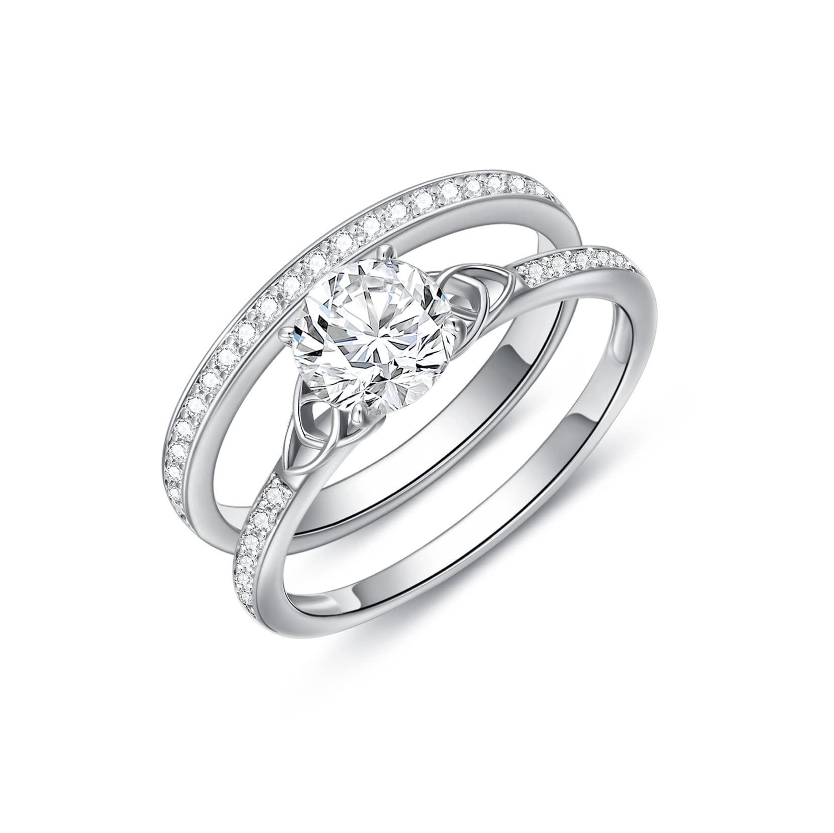 1 Carat (1 CT) Moissanite Engagement Ring for Women - Cushion Cut, 10K/14K/18K White Gold, Free Engraving | Perfect Proposal, Anniversary & Wedding Gift