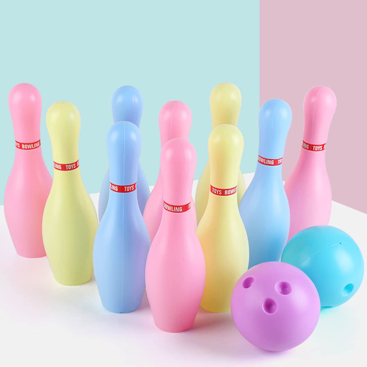 OceanWings LED Light Up Bowling Set for Kids - 10 Pins & 2 Glow Bowling Balls - Fun Indoor/Outdoor Sports Game for Toddlers Ages 3-6 - Perfect Birthday Gift for Boys & Girls - Great for Parties, Backyard Games & Family Fun Nights