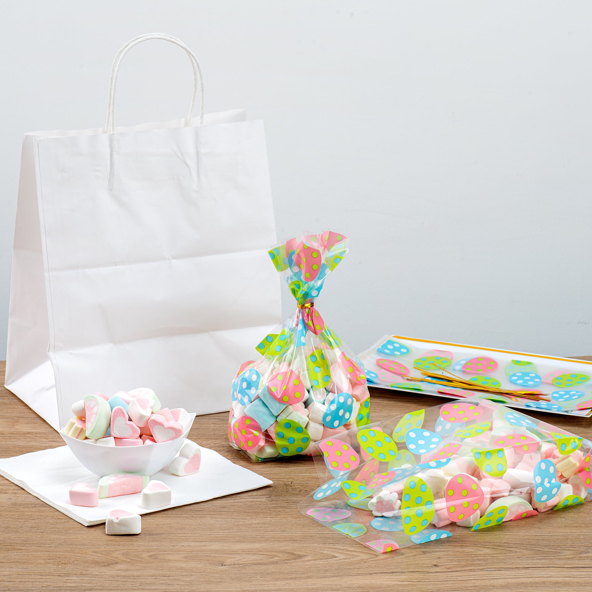 Plastic Candy Bags for Easter Eggs - 5 x 3 x 11 Inch Gusseted Treat Bags (4000 Count Bulk Box) - Perfect for Easter Candy, Party Favors & Holiday Treat Packaging