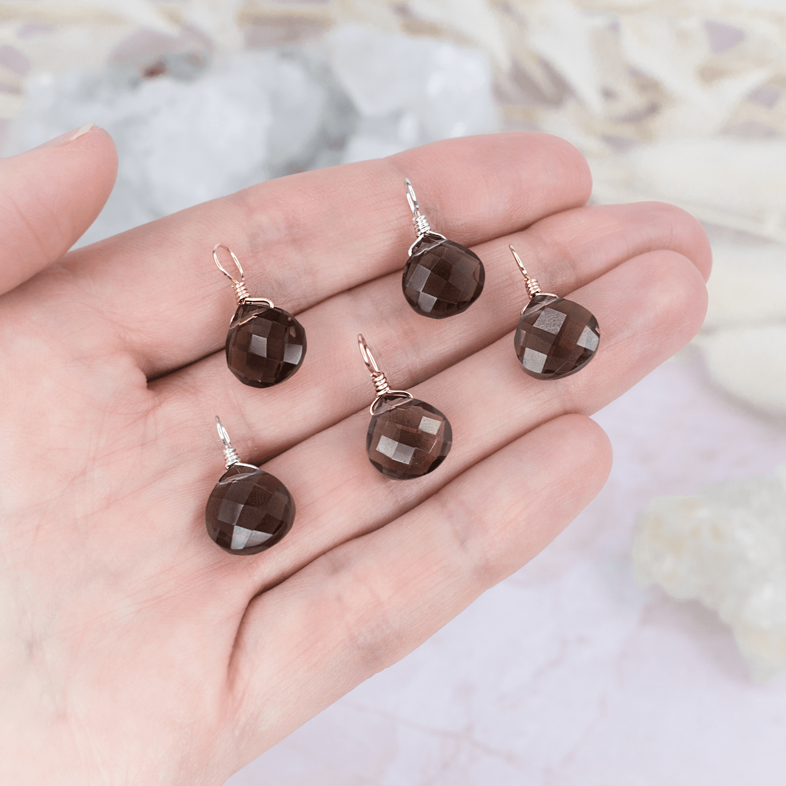 Natural Smoky Quartz Teardrop Pendant Necklace - Healing Crystal Jewelry for Women, Men - Perfect for Meditation, Yoga & Spiritual Gifts