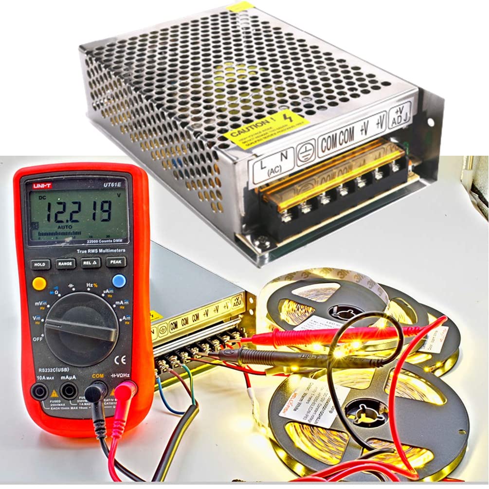 Universal 110V/220V AC to 12V DC 20A 250W Regulated Switching Power Supply - LED Driver Transformer Adapter for CCTV Cameras, Raspberry Pi, LED Strips, Pixel Lights & Radio Systems - Perfect for Home Security, DIY Electronics & Smart Lighting Projects