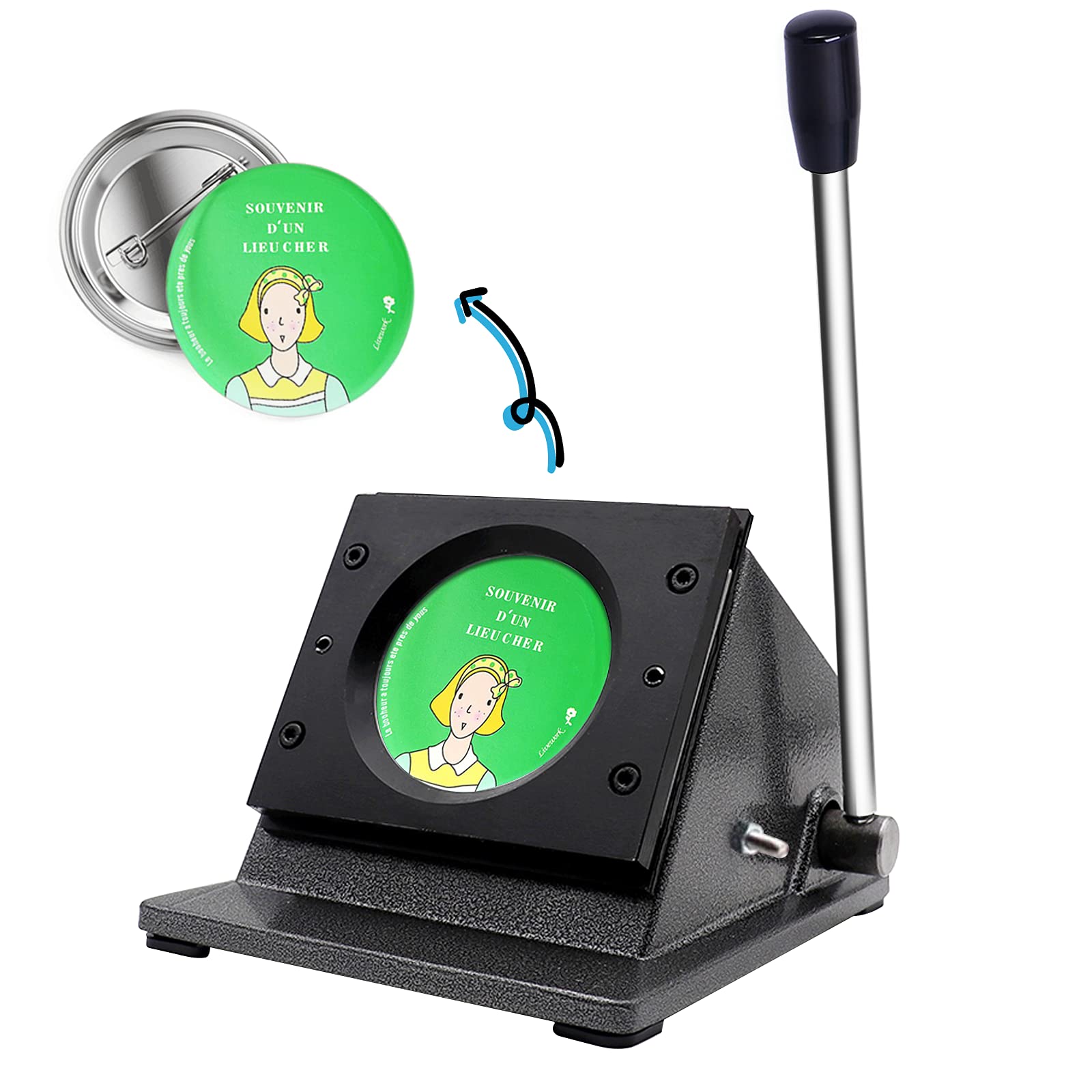 3 Inch (75mm) Heavy Duty Graphic Punch Die Cutter - Professional Badge Button Maker & Circle Cutter for 75mm Badges, Leather, Fabric - Perfect for DIY Crafts, Custom Pins, Leatherworking & Fabric Projects