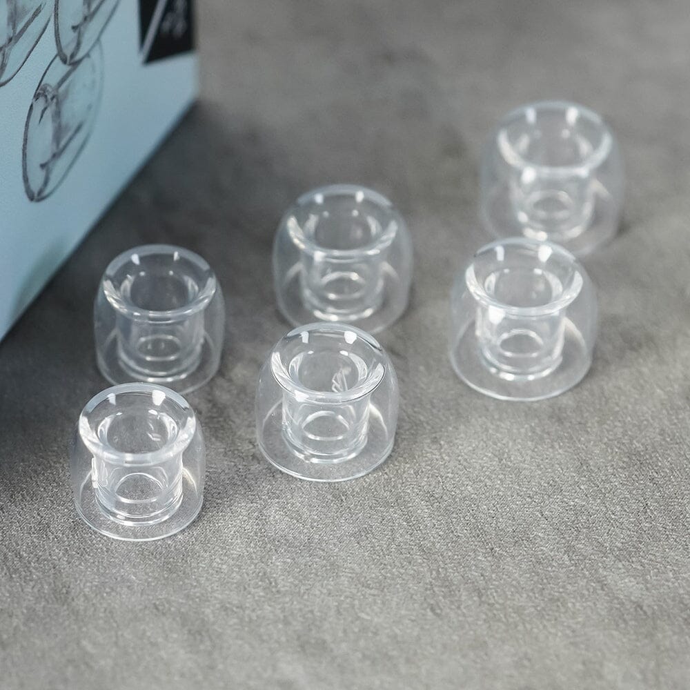 Divinus Prism Wide Bore LSR Eartips for 4-6mm Nozzle - Premium Comfortable Ear Tips for In-Ear Monitors, Earbuds & Headphones - Perfect for Music, Gaming & Workouts