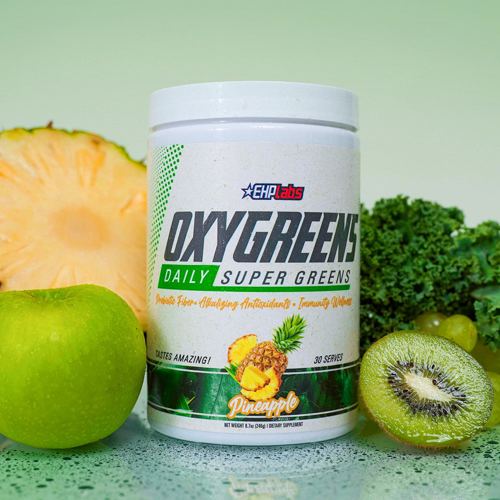 EHP Labs OxyGreens Superfood Powder - 30 Servings | Antioxidant & Detox Supplement for Energy & Immunity Boost | Perfect for Smoothies, Juices & Daily Wellness Routine