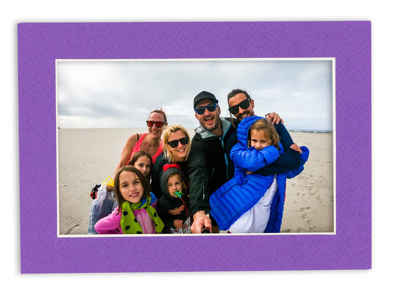 20x20 Inch Precut Purple Acid-Free Matboard for 12x12 Photos - Bevel Cut Picture Mats for Frames (Pack of 10) - Perfect for Scrapbooking, Art Displays & Photo Framing Projects