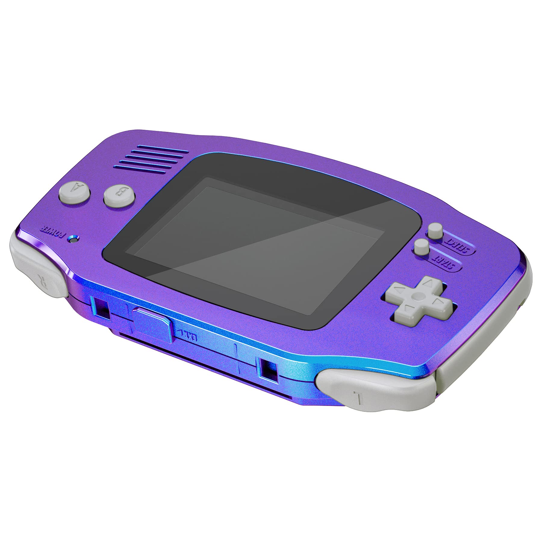 eXtremeRate Replacement Shell with Full Button Cover for Gameboy Advance GBA - Compatible with IPS & Standard LCD Screens (Console & IPS Screen Not Included) - Chameleon Purple Blue - Perfect for Gaming Enthusiasts & Retro Console Modding