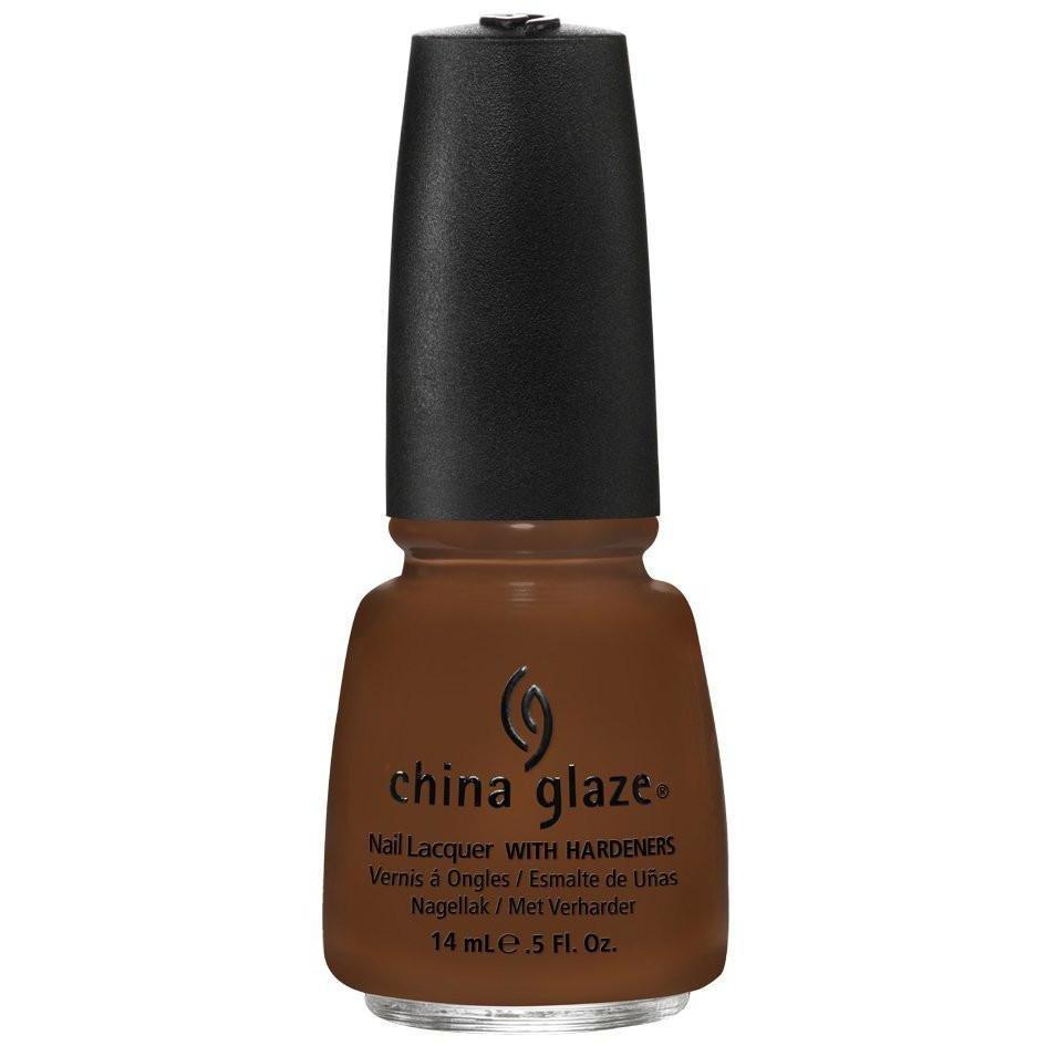 China Glaze Mahogany Magic Nail Polish - 0.5 oz / 14.7ml (#80620) - Rich Brown Shade for Fall & Winter Manicures, Professional Salon Quality Nail Lacquer