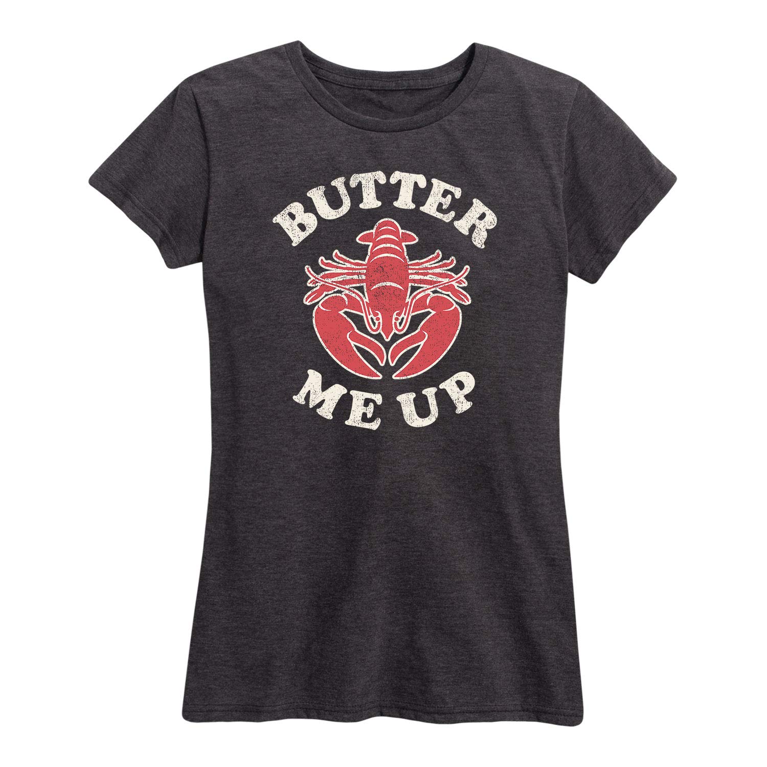 Butter Me Up Lobster Women's Graphic T-Shirt | Short Sleeve Casual Top | Perfect for Beach Outings, Summer Parties & Lobster Lovers