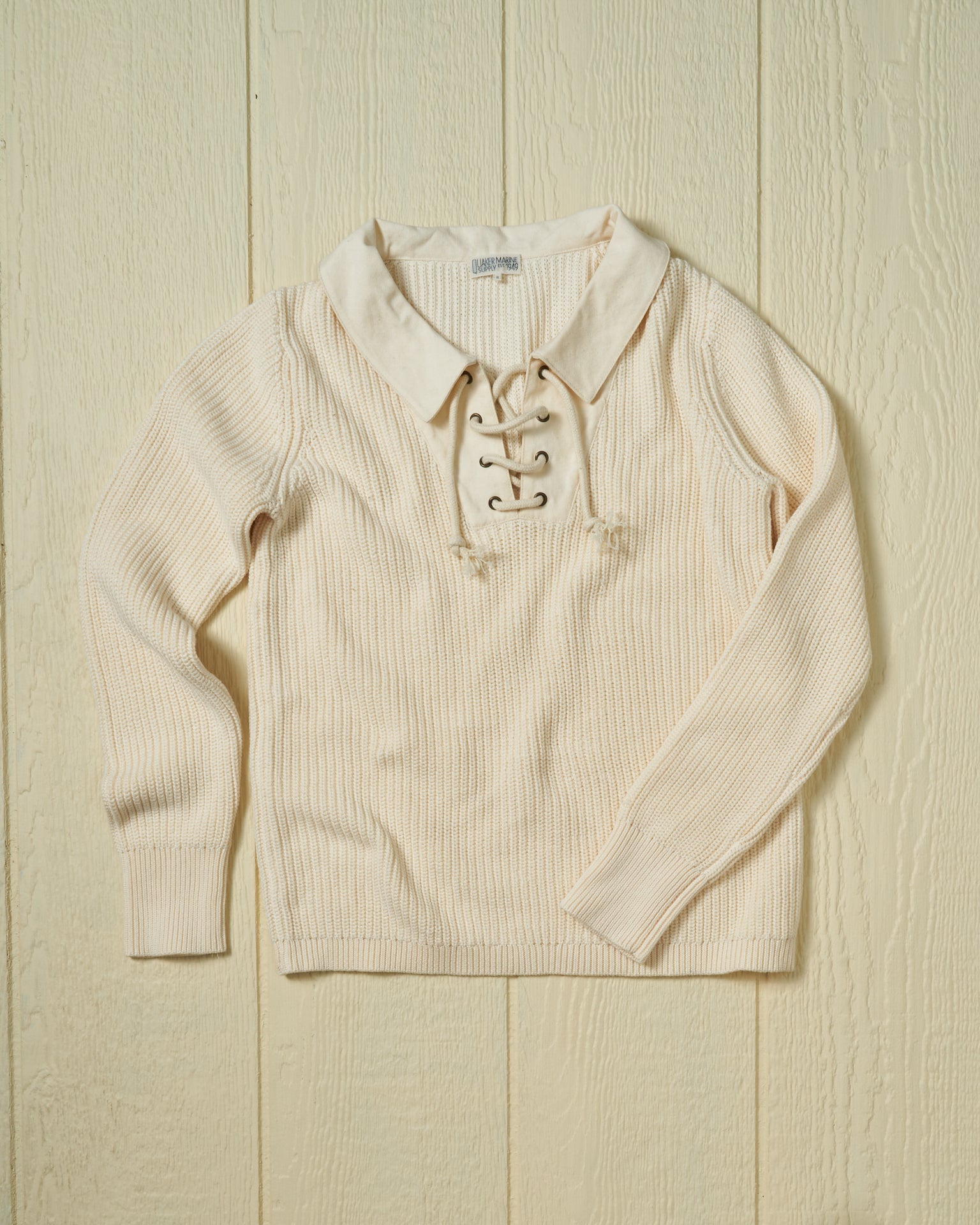 Halifax Lace Up Sweater Women's Knit Pullover in Egret White | Cozy Winter Fashion for Casual Outings & Date Nights