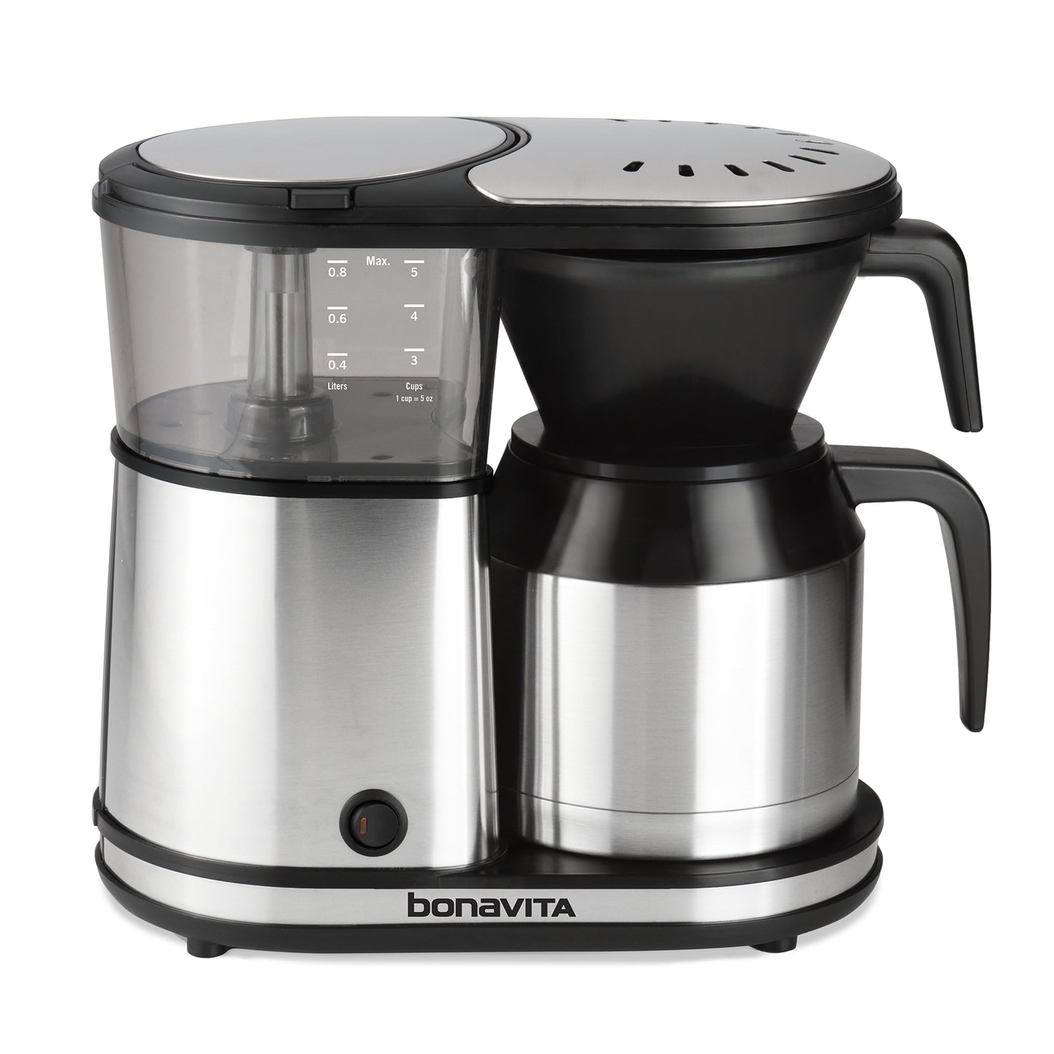 Bonavita BV1500TS 5 Cup Drip Coffee Maker - One-Touch Pour Over, Auto Pause Brewing, SCA Certified with Stainless Steel Thermal Carafe - Perfect for Home, Office & Small Kitchens