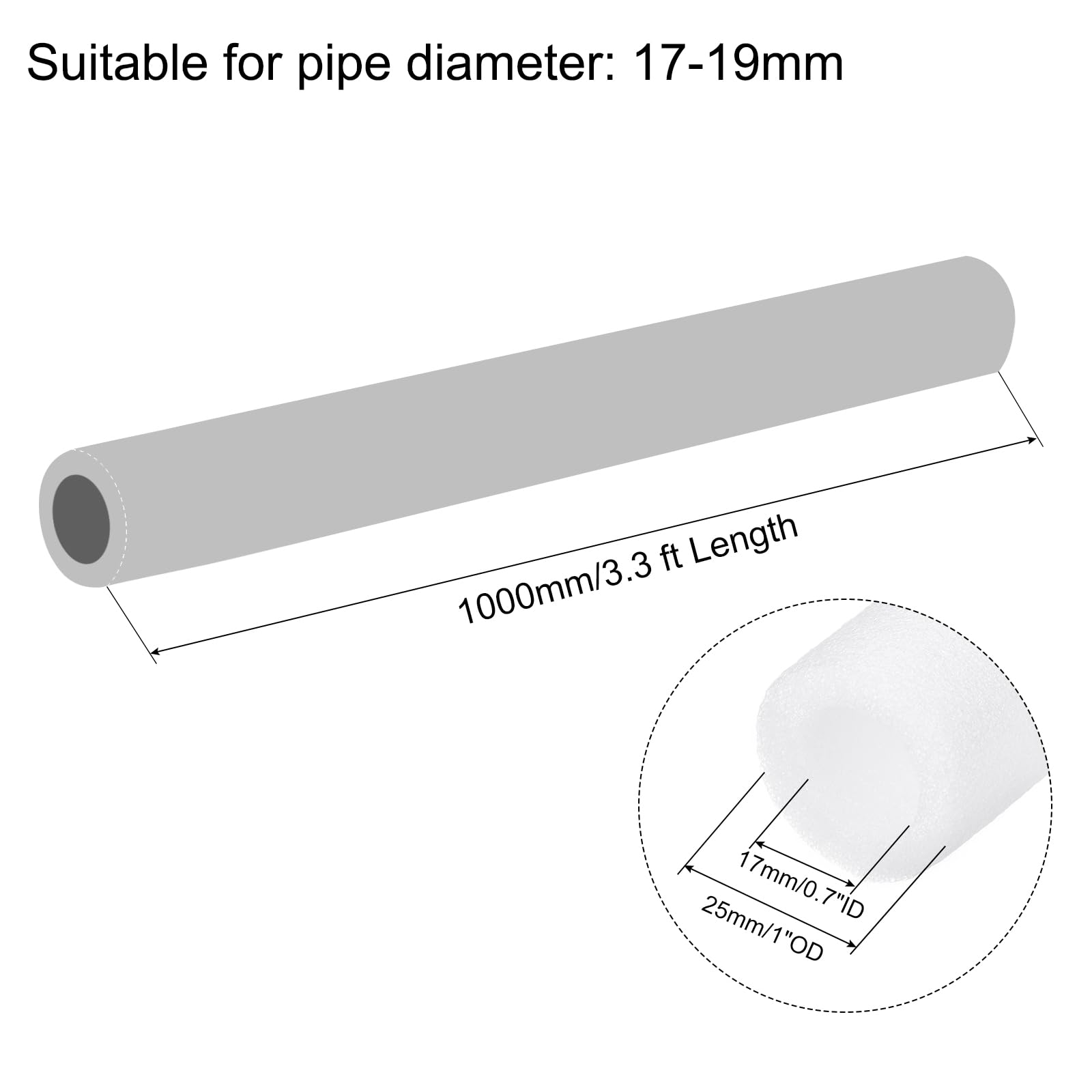 MECCANIXITY Foam Pipe Insulation Sleeve - 0.7