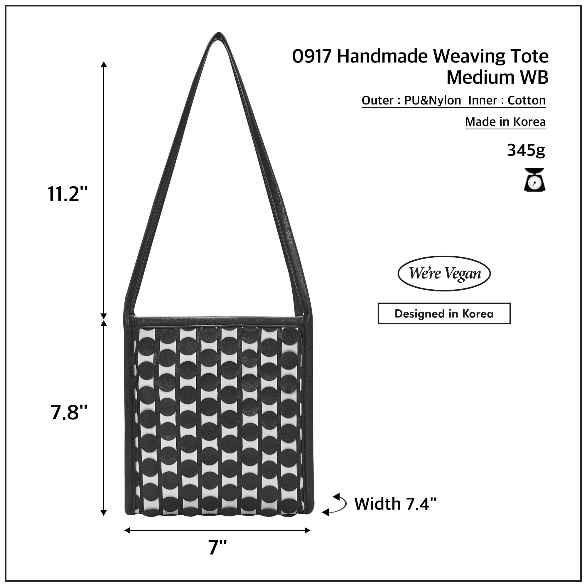 KWANI 0917 Handmade Woven Tote Bag for Women - Stylish Work Bag & Office Shoulder Bag - Perfect for Business, Shopping & Daily Commute