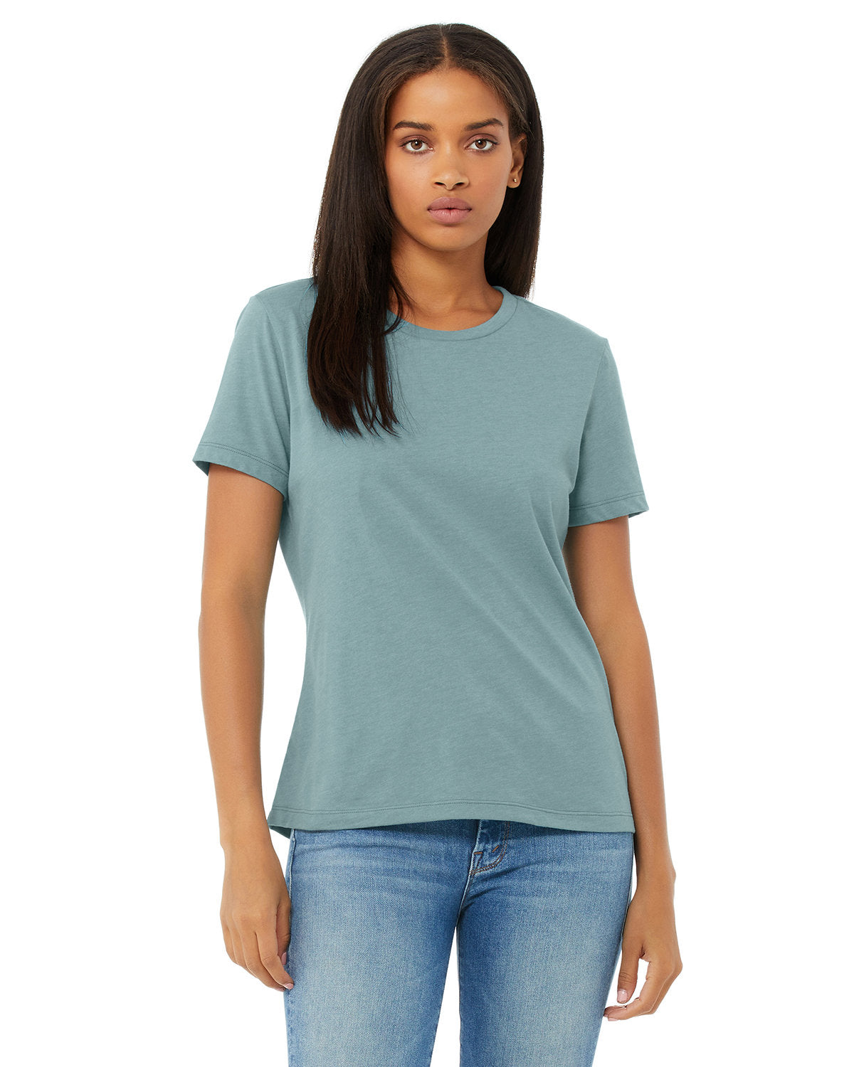 Bella + Canvas 6400CVC Women's Relaxed Fit Heather Short Sleeve T-Shirt - Soft CVC Blend for Casual Wear, Gym & Everyday Comfort