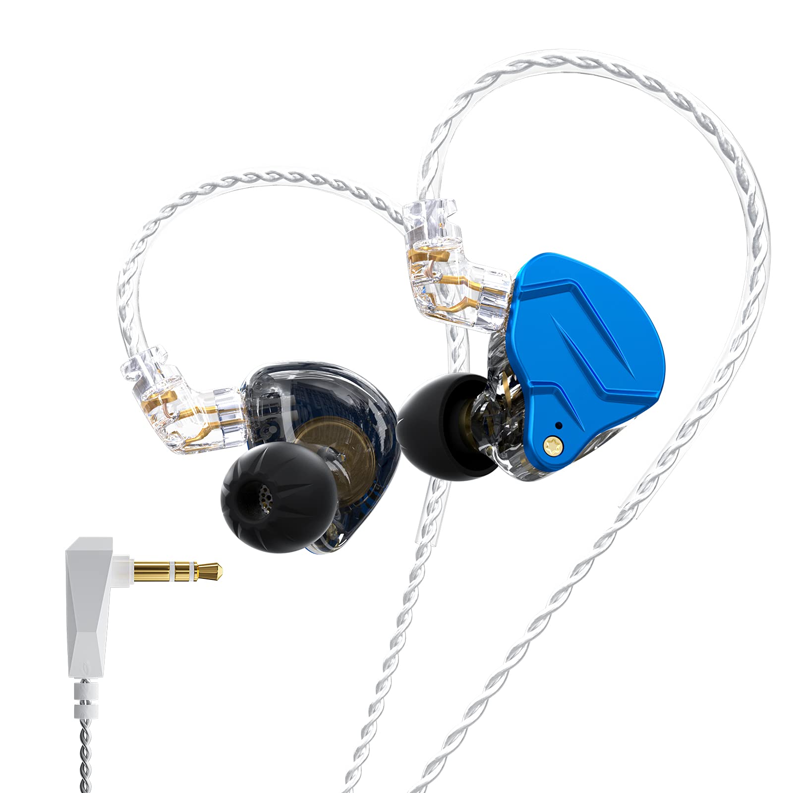 KZ ZSN Pro X In-Ear Headphones - 1BA+1DD Hybrid HiFi Bass Earphones with Noise Isolation for Sports, Gaming & Music (Royal Blue, No Mic) | Perfect for Audiophiles & Commuters