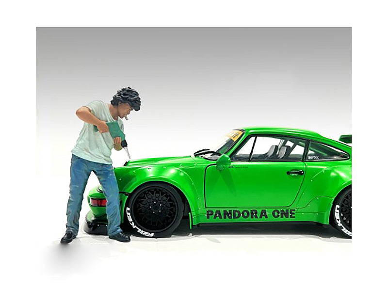 1/18 Scale RWB Legend Akira Nakai San Figure - Premium Collectible Model Car Accessory for Porsche 911 Custom Builds & Japanese Car Culture Enthusiasts - Perfect for Diorama Displays, Model Car Collections & Automotive Decor