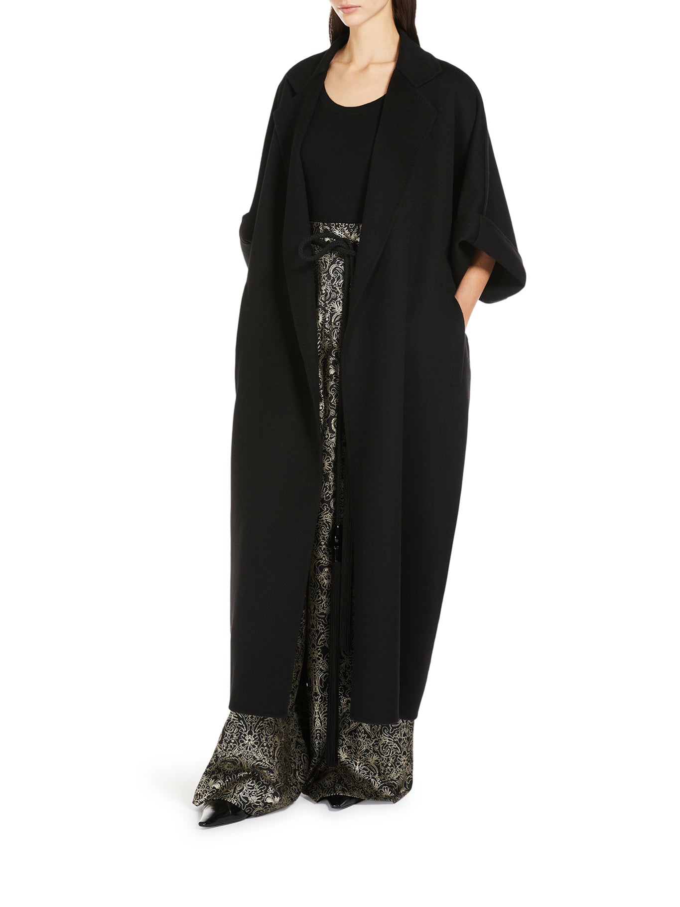 Camel Drape Cape Coat for Women - Elegant Long Wool Blend Outerwear for Fall & Winter | Perfect for Office, Parties & Casual Outings
