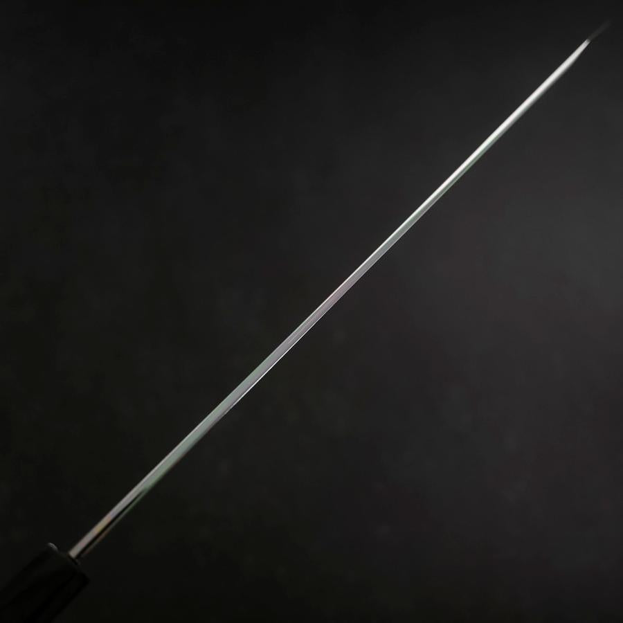 Premium Yanagi Kiritsuke Knife - Blue Steel #1 Suminagashi Blade with Buffalo Ebony Handle & Sheath - 330mm Japanese Sushi & Sashimi Chef Knife - Perfect for Professional Chefs & Home Cooking Enthusiasts