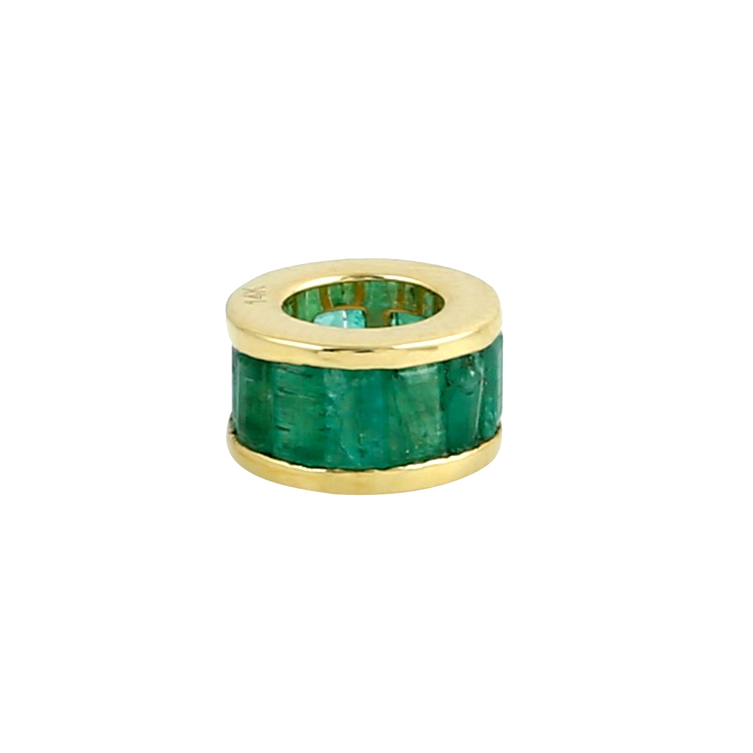14K Yellow Gold Baguette Emerald Gemstone Channel Set Jewelry for Men & Women | Perfect for Weddings, Anniversaries & Special Occasions