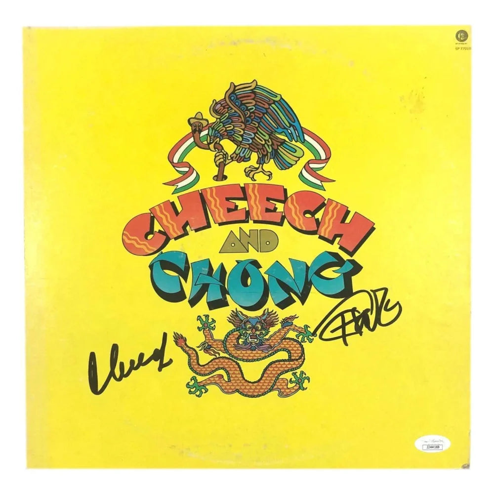 Cheech and Chong Hand Signed LP Album by Cheech Marin & Tommy Chong - Authentic JSA Certified Collectible - Perfect for Music Fans & Comedy Memorabilia Collectors