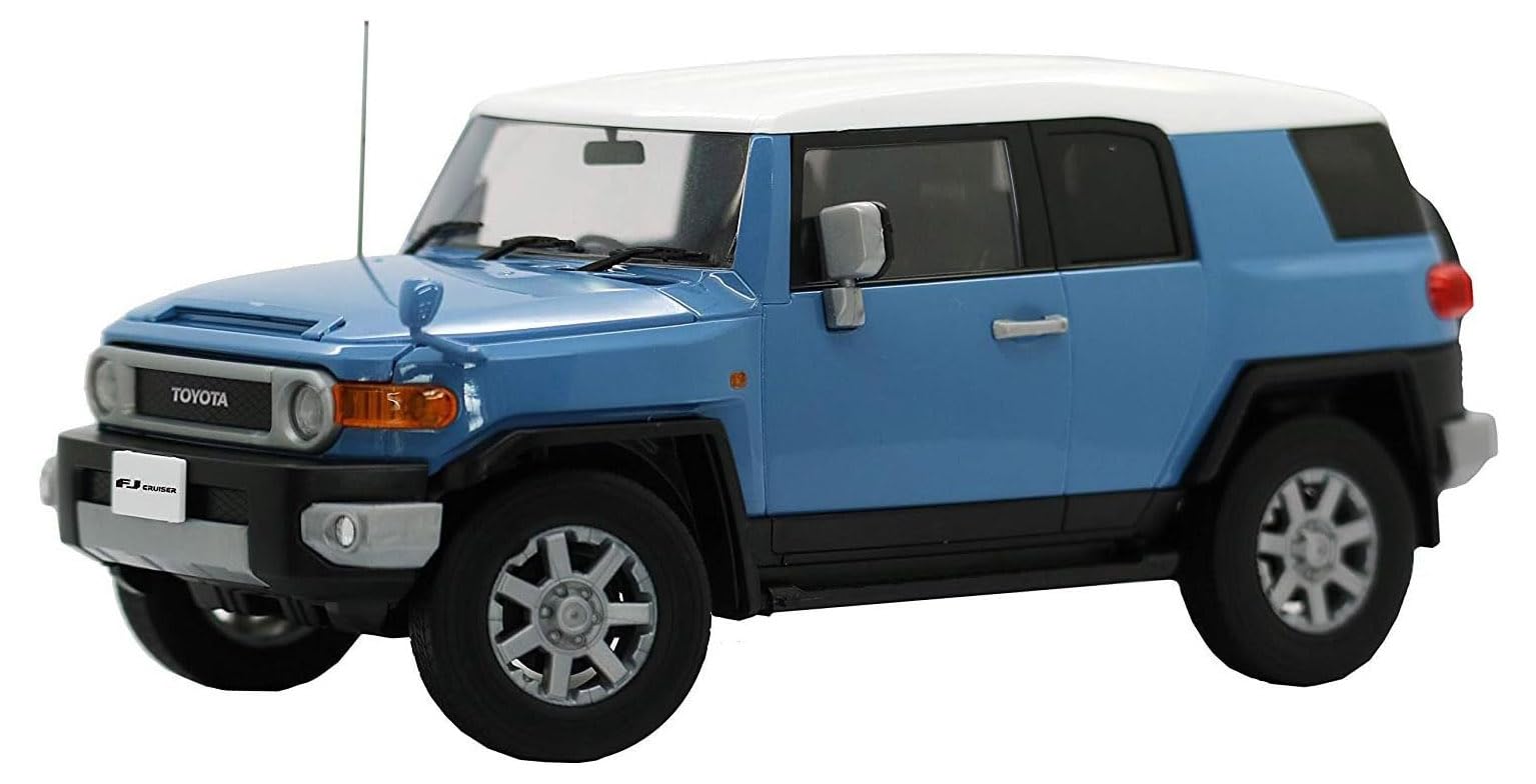 Fujimi 1/24 Scale Toyota FJ Cruiser Smokey Blue Plastic Model Car Kit - NX9EX-2 Next Series | Collectible Hobby Car Model for Display & DIY Building Projects