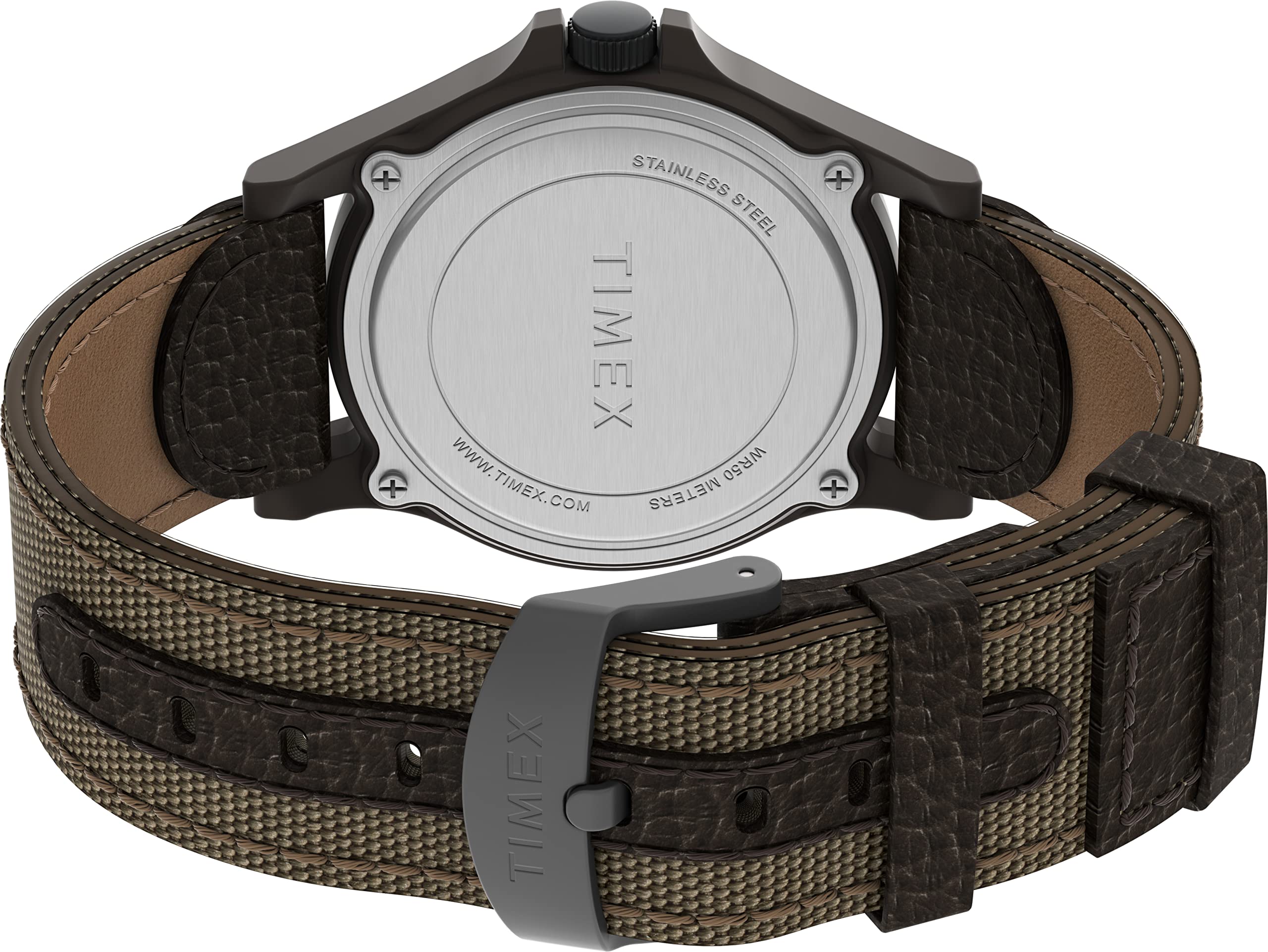 Timex Expedition Acadia Men's 40mm Leather Strap Watch TW4B23700 - Classic Analog Quartz Watch with Date Window, Water Resistant for Outdoor Adventures, Hiking & Casual Wear