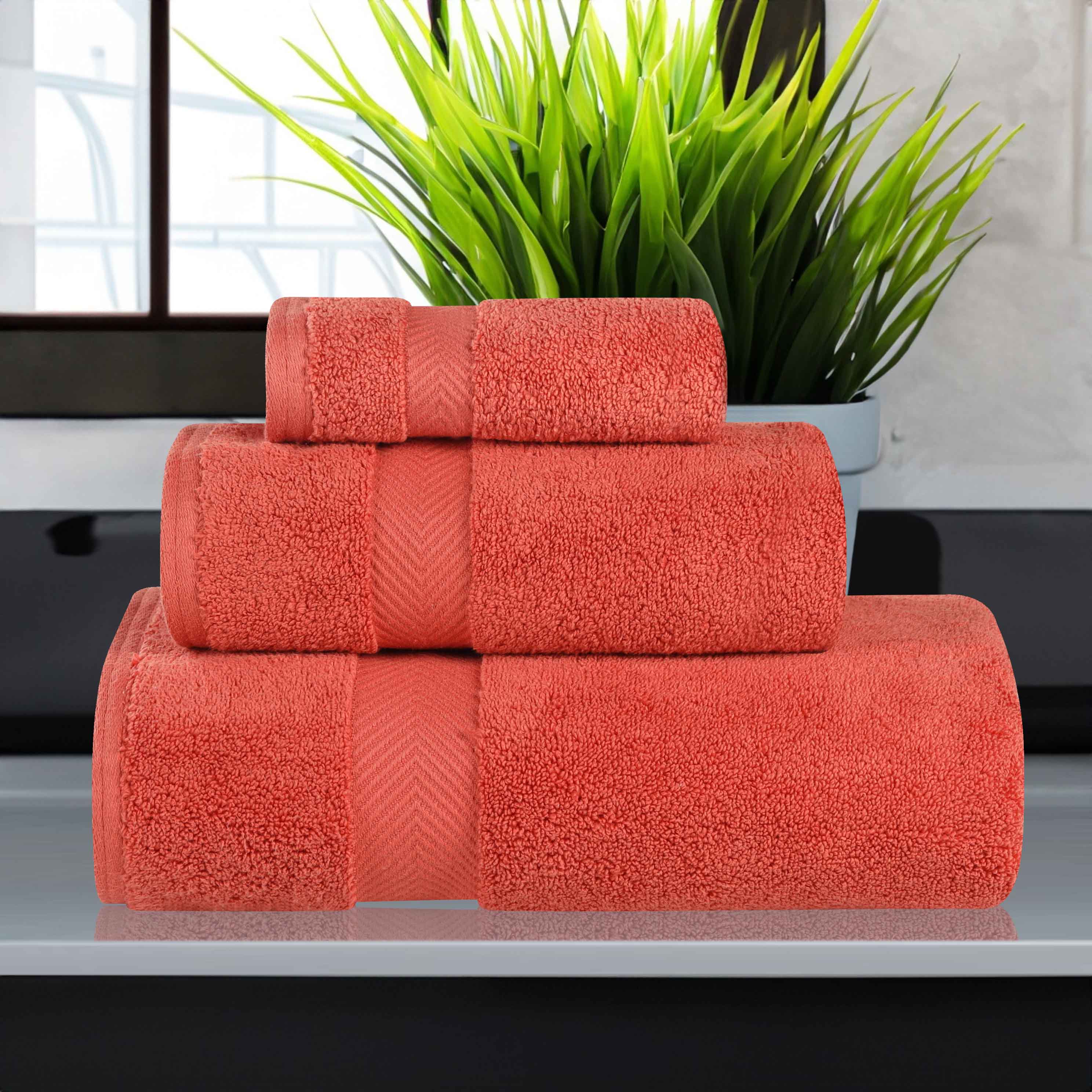 Premium 100% Cotton Zero Twist 3-Piece Bath Towel Set - Ultra Soft & Absorbent for Spa, Gym, and Everyday Use