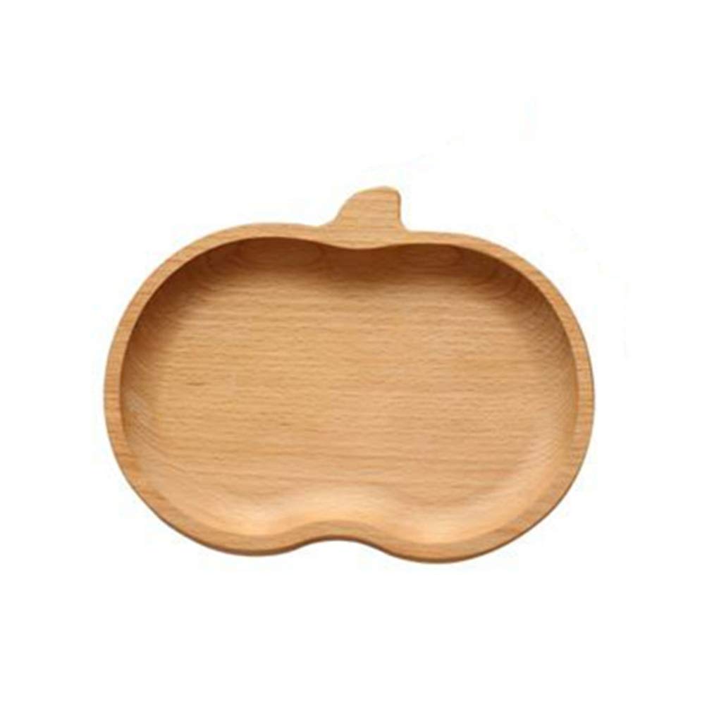 UPKOCH Wooden Serving Tray with Apple Pattern - Natural Wood Platter for Sandwiches, Bread, Desserts, Snacks & Breakfast - Perfect for Kitchen, Dining Table, Picnics and Party Serving