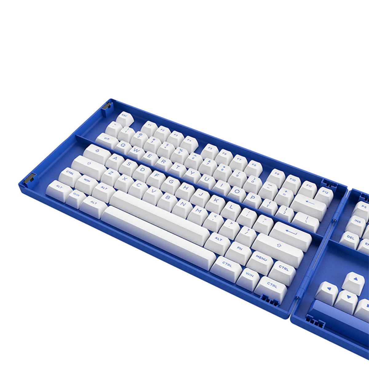Akko Blue and White PBT Doubleshot Keycap Set - 197 Keys for Mechanical Keyboards | Perfect for Gaming, Typing & Office Work