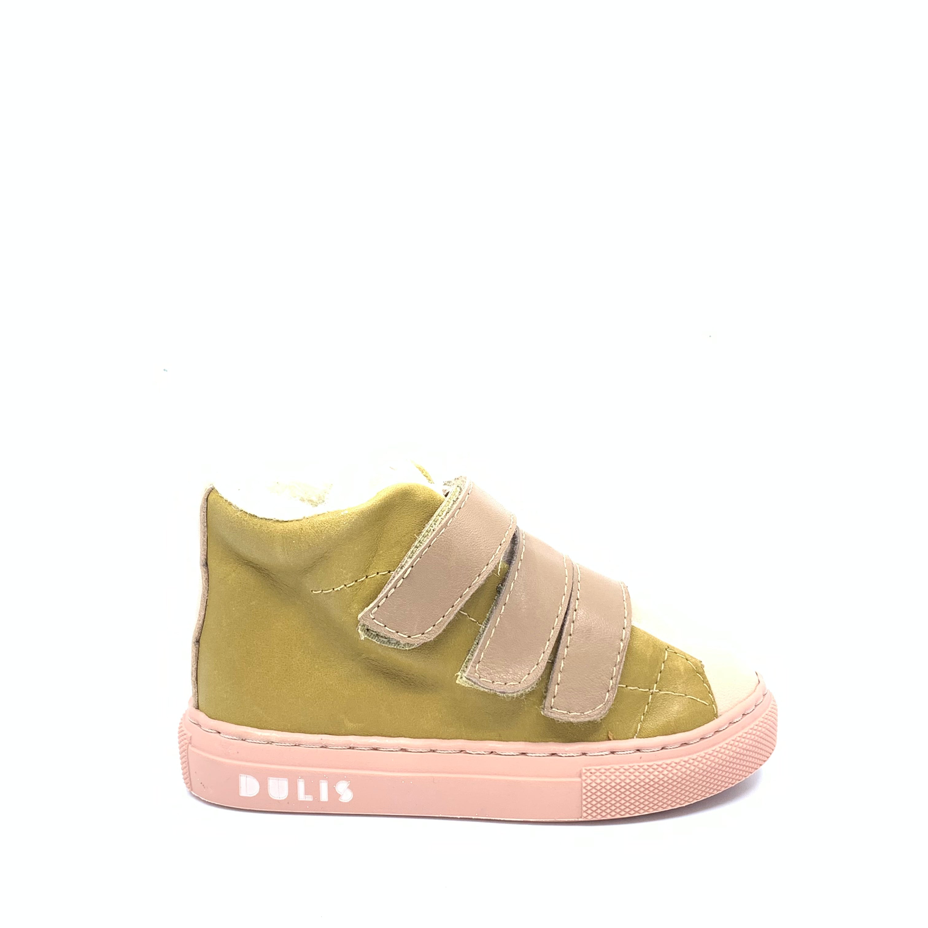 Dulis Olive Green Leather High Top Sneakers for Men - Comfortable & Stylish Casual Shoes for Walking, Running, and Everyday Wear