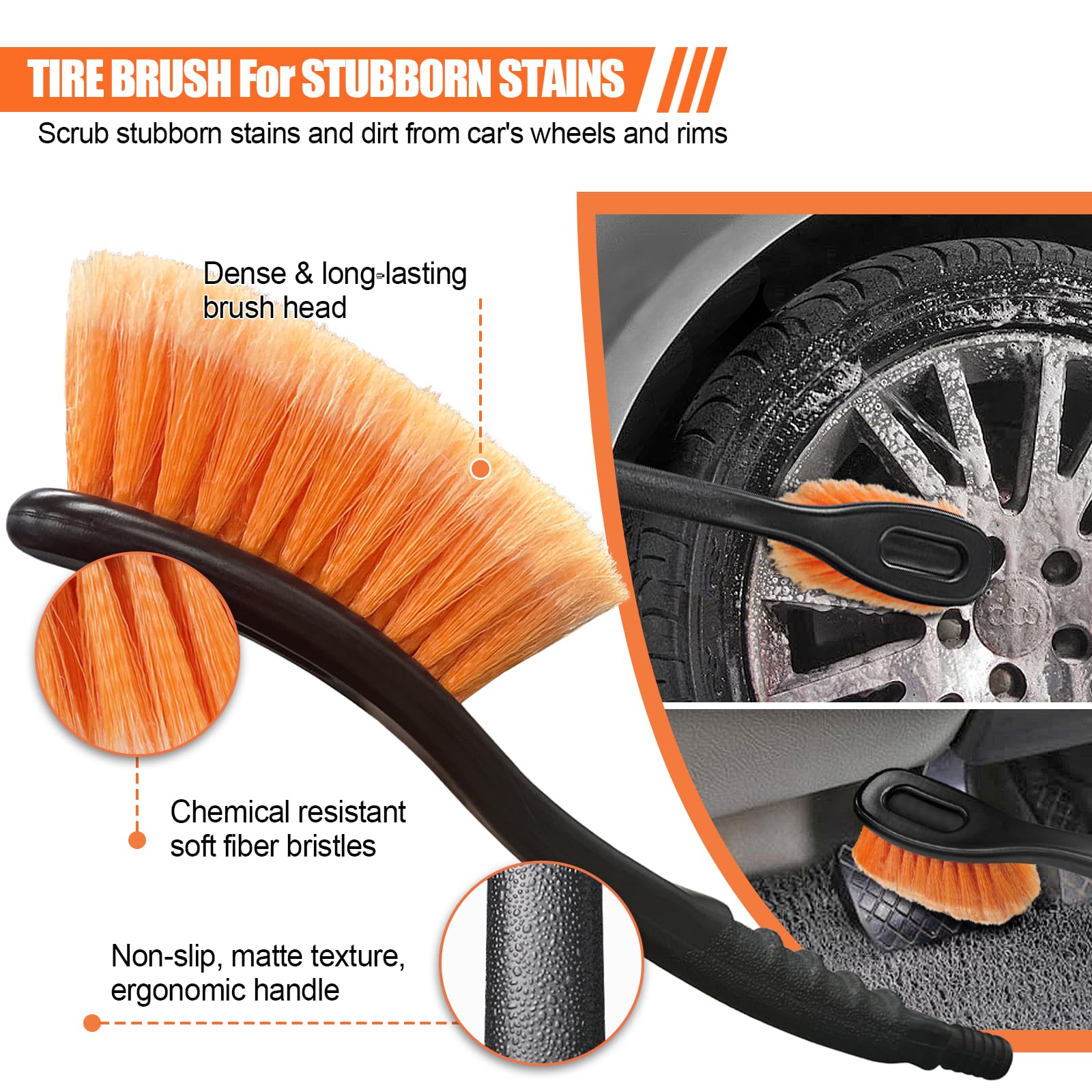 4-12ft Car Cleaning Kit - Ultimate RV & Truck Washing Set with Soft Wash Brush, Tire Brush, Window Squeegee, Wash Mitt & Microfiber Head | Heavy-Duty Aluminum Extension Pole | Perfect for RV, Truck, SUV & Home Vehicle Washing