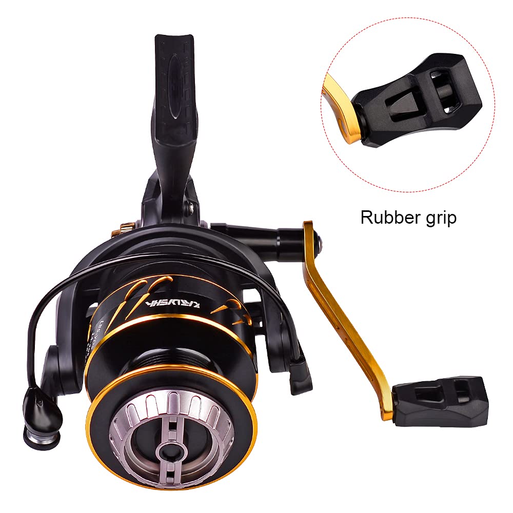 Premium Carbon Fiber Spinning Fishing Reel - Lightweight Aluminum Spool with Smooth Drag System for Saltwater & Freshwater (Size 2000-6000) - Ideal for Carp, Bass, and Offshore Fishing Adventures