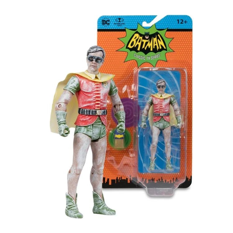 DC Retro Batman 66 TV Series Action Figure - Classic Wax Robin Collectible Toy for Superhero Fans | Perfect for Display, Gifts & Nostalgic Collections