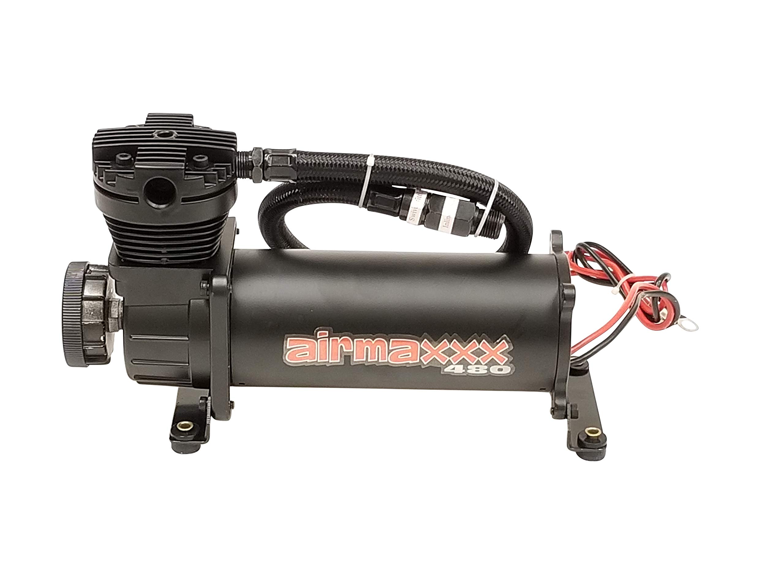 Airmaxxx 480 Black Air Compressor with Relay & Pressure Switch (90/120 PSI) - Ideal for Home Garage, Auto Repair, and DIY Pneumatic Tools