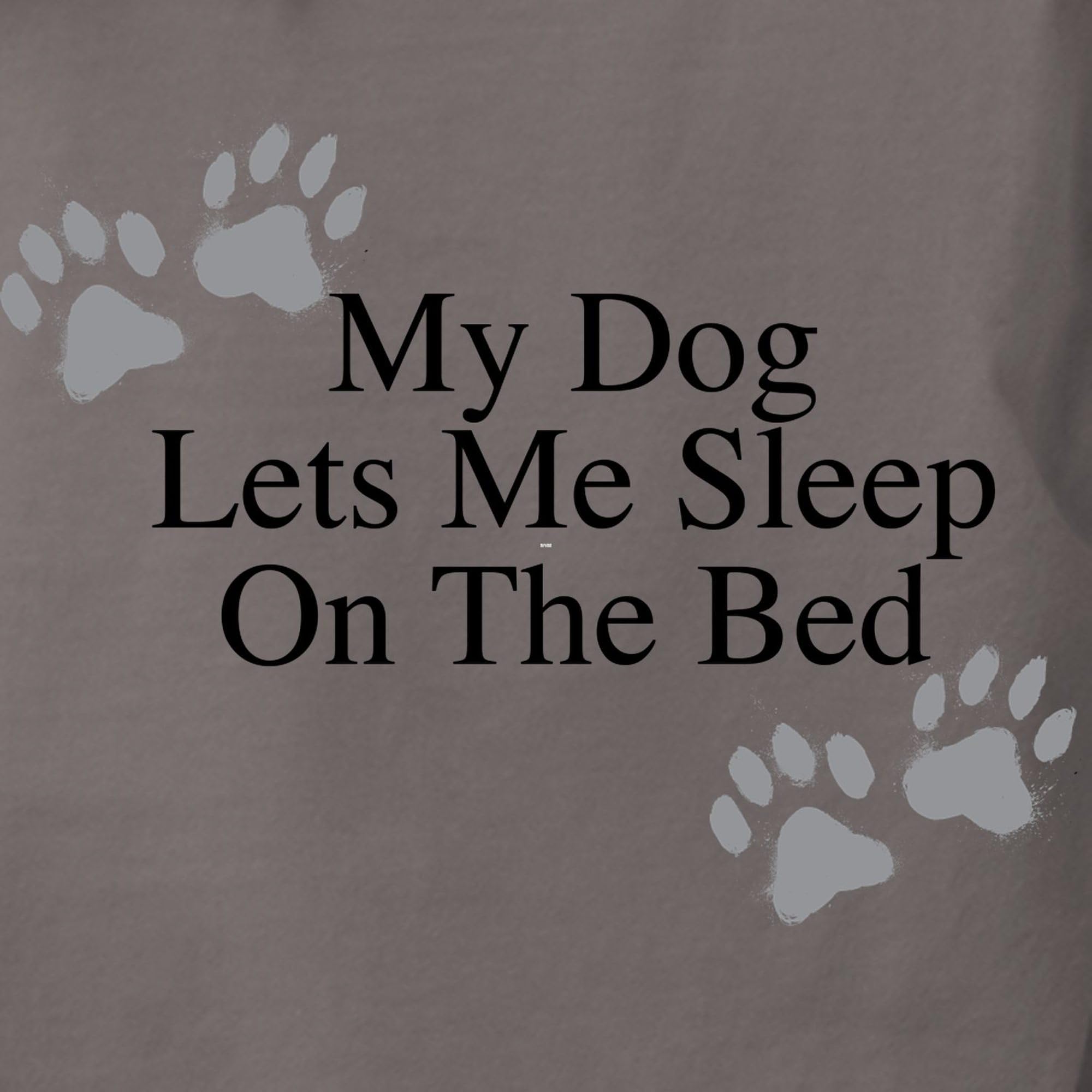 My Dog Lets Me Sleep On The Bed Women's T-Shirt - Soft Comfort Colors Cotton Tee - Perfect for Dog Lovers, Casual Wear & Pet Owner Gifts
