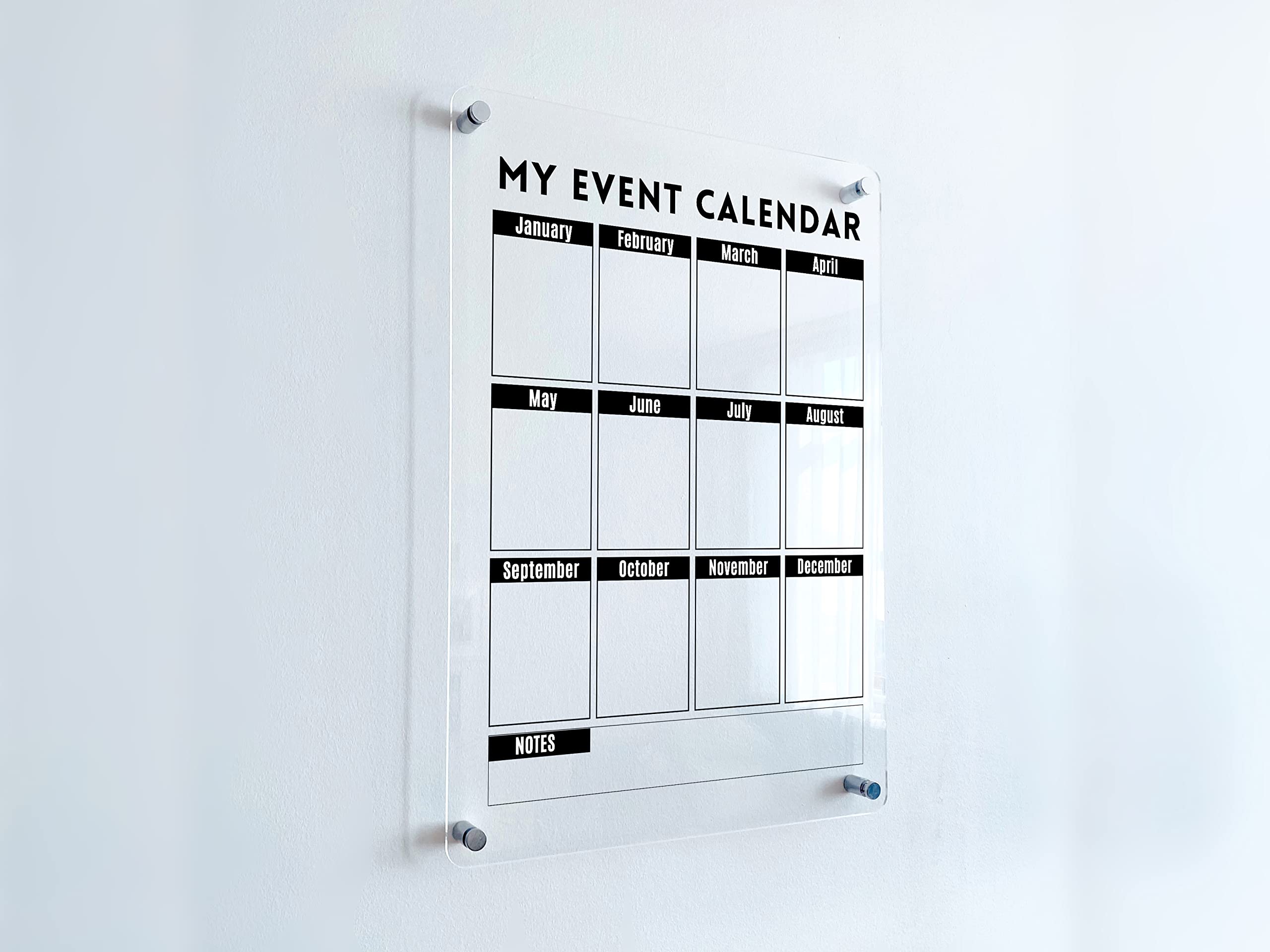 Personalized Acrylic Dry Erase Monthly Calendar 2025 - Custom Week Planner & Wall Decor for Home Office Organization | Perfect for Scheduling, Goal Tracking & Family Planning