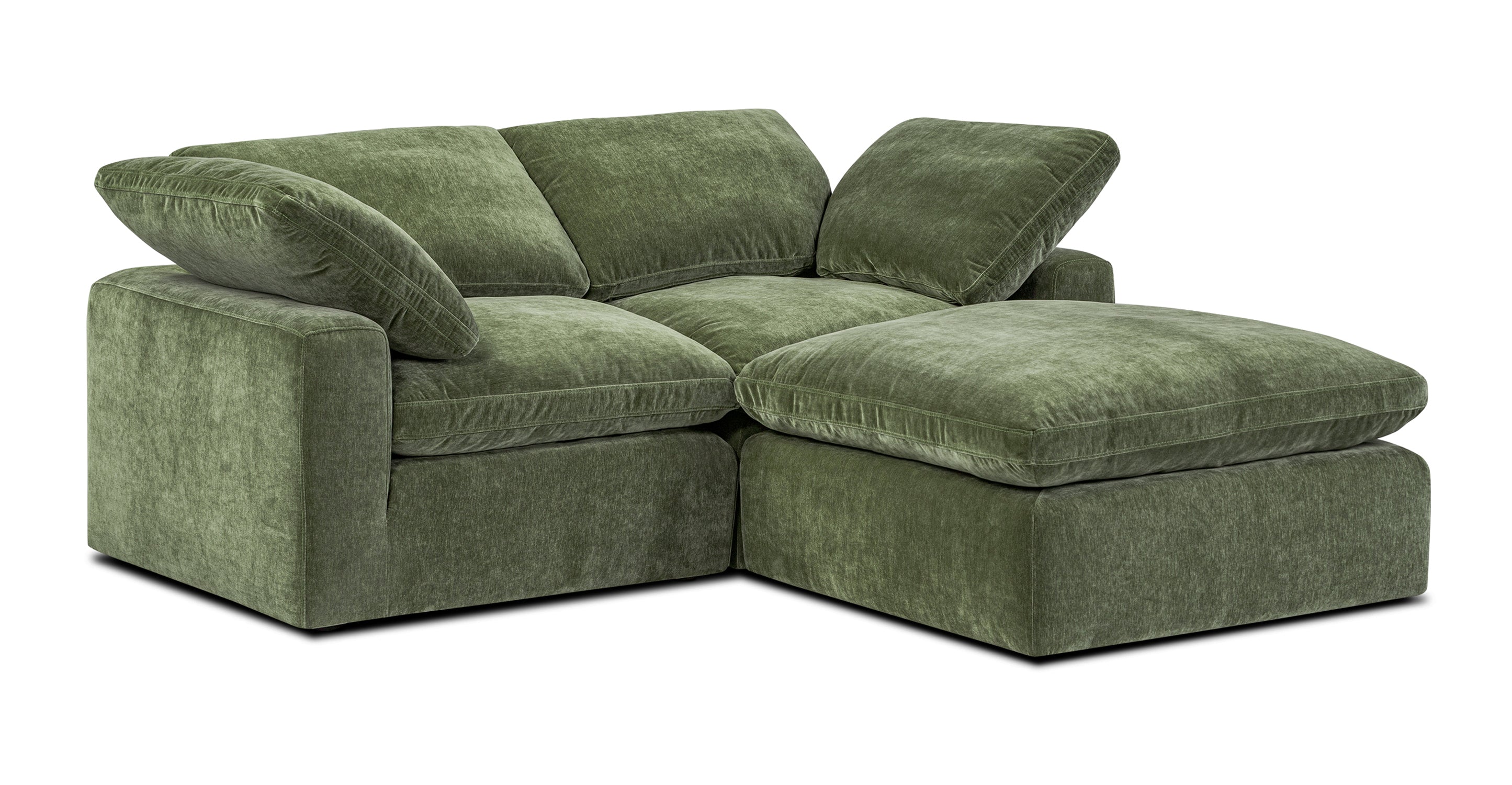 3-Seat Aspen Modular Sectional Sofa - Modern L-Shaped Couch for Living Room, Apartment & Small Spaces - Soft Fabric Upholstery with Reversible Chaise