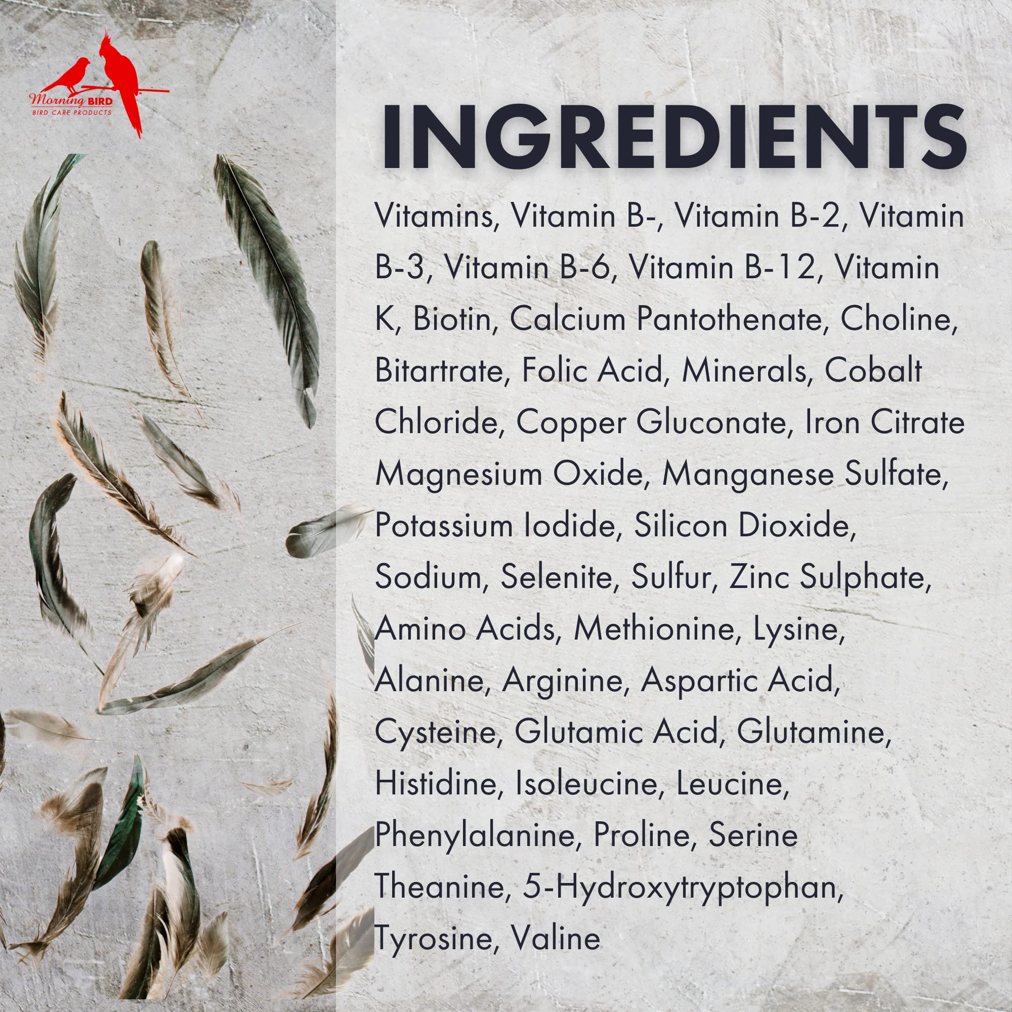 Morning Bird Feather Fast - Premium Dietary Supplement for Molting Birds | Supports Healthy Feather Growth | Mix with Bird Food | 3 lb Bag | Ideal for Parrots, Canaries & Finches During Molting Season