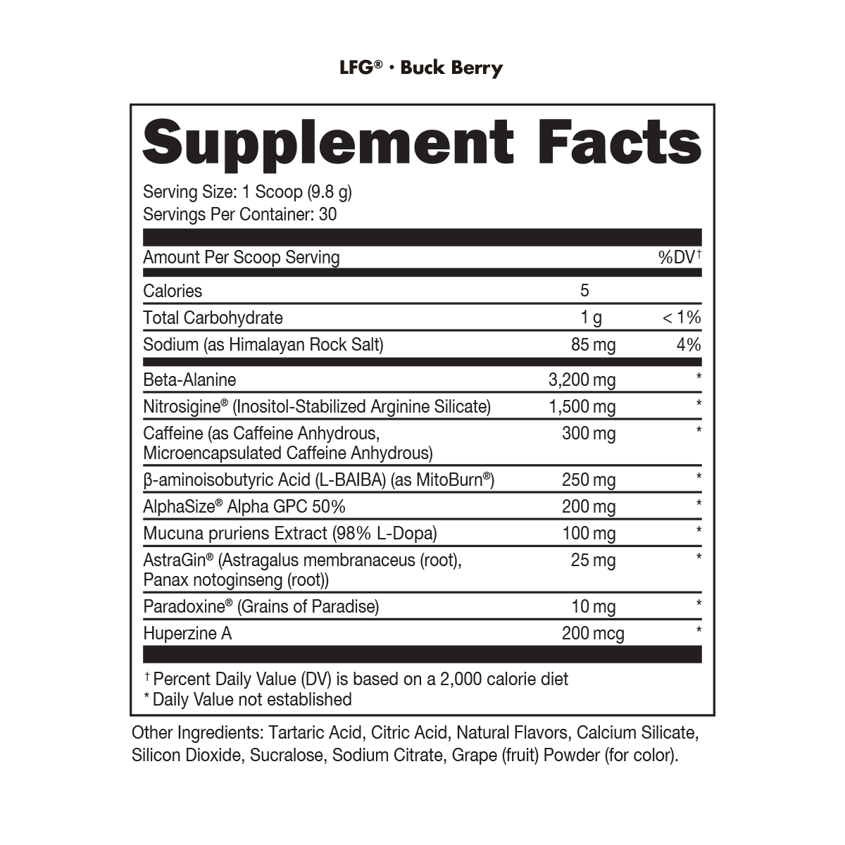 Bucked Up LFG Burn Fat Burner Supplement - Boost Energy & Metabolism for Weight Loss - Pre-Workout & Fitness Support