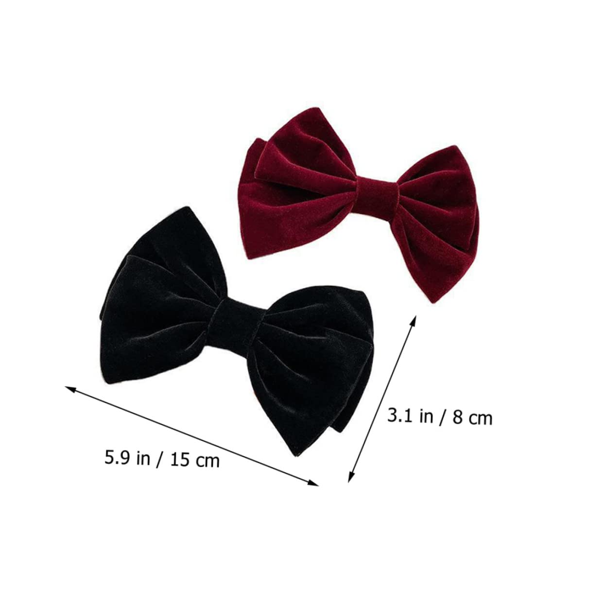 FRCOLOR 3 Sets Elegant Bow Hair Clips for Women - Large Hair Barrettes & Hairpins for Girls, Parties, Weddings & Special Occasions - 2pcs x 3 Pack - Perfect for Bridal, Prom, Birthday & Formal Events