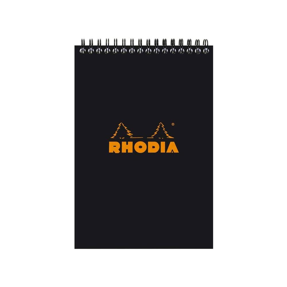 Premium Rhodia Wirebound Notepad - A5 Size, 80gsm Smooth Ivory Paper, Perforated Sheets for Easy Tearing - Ideal for Journaling, Sketching & Office Notes