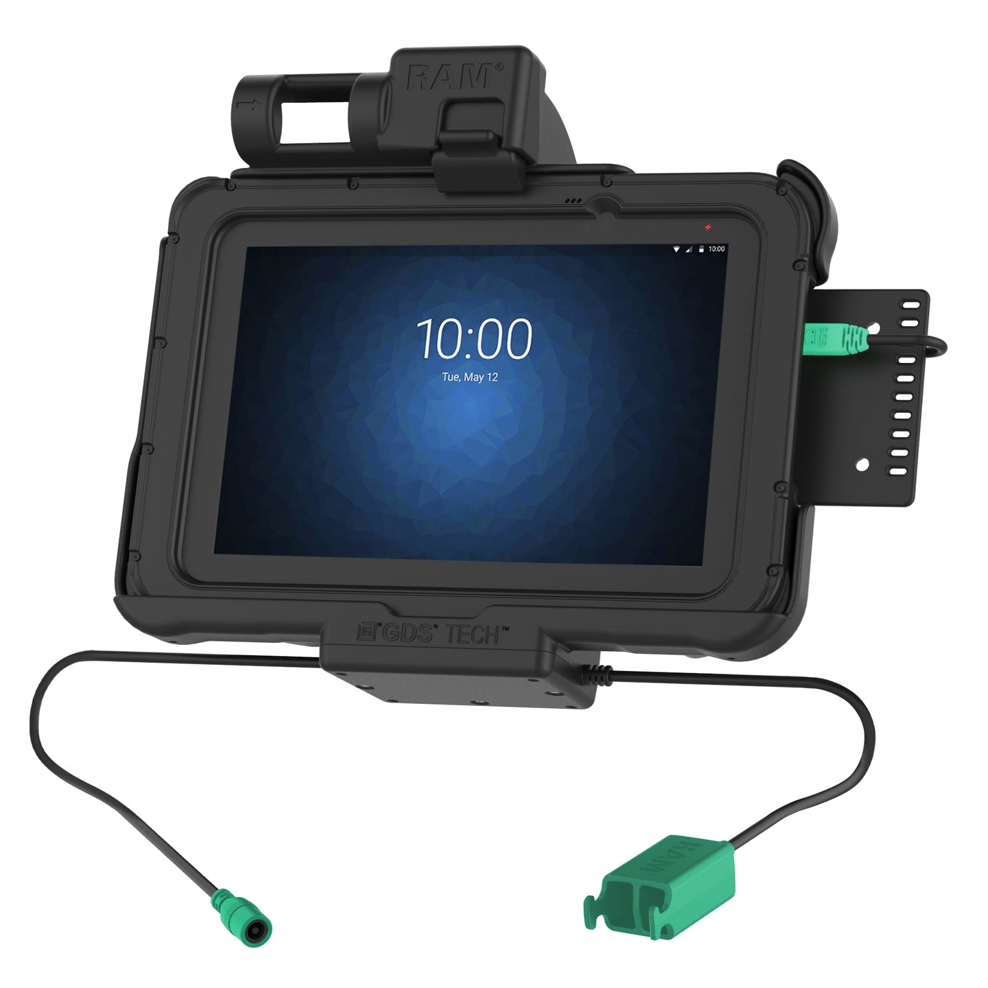 GDS® Power + Dual USB Charging Dock for Zebra ET5x 8.3 & 8.4 Series (RAM HOL ZE10PD2U) - Fast Charging Station for Retail, Warehouse & Logistics Scanners