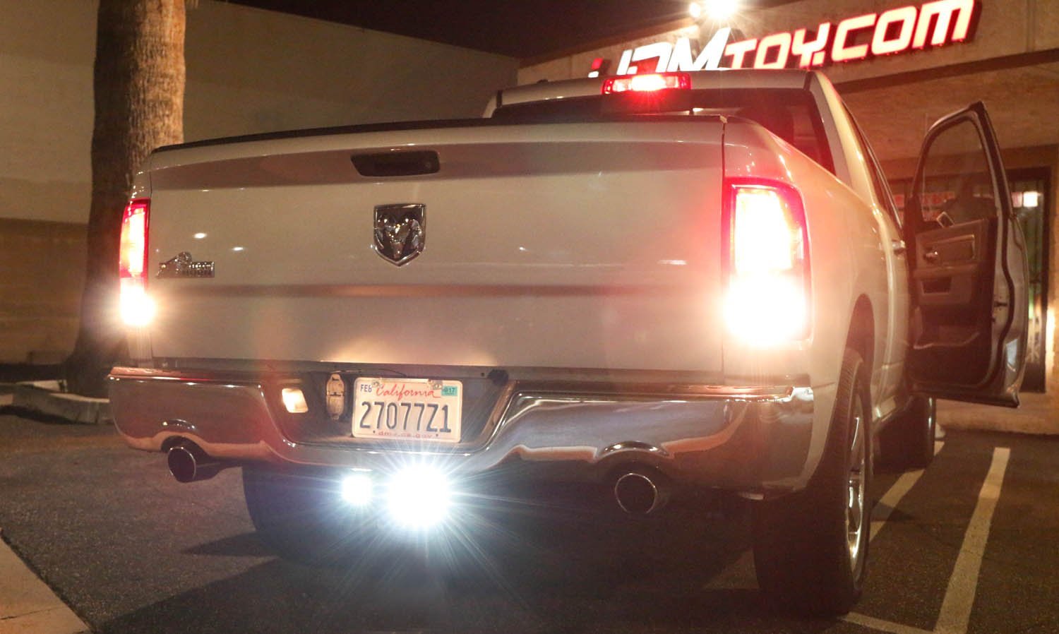 40W LED Pod Lights with Backup Tow Hitch Bracket & Wiring Kit - Compatible with 2003+ Dodge RAM 1500/2500/3500 Trucks - Perfect for Off-Roading, Camping & Nighttime Visibility